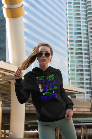 Image of The Road to My Heart Is Paved With Paw Prints - Hoodie
