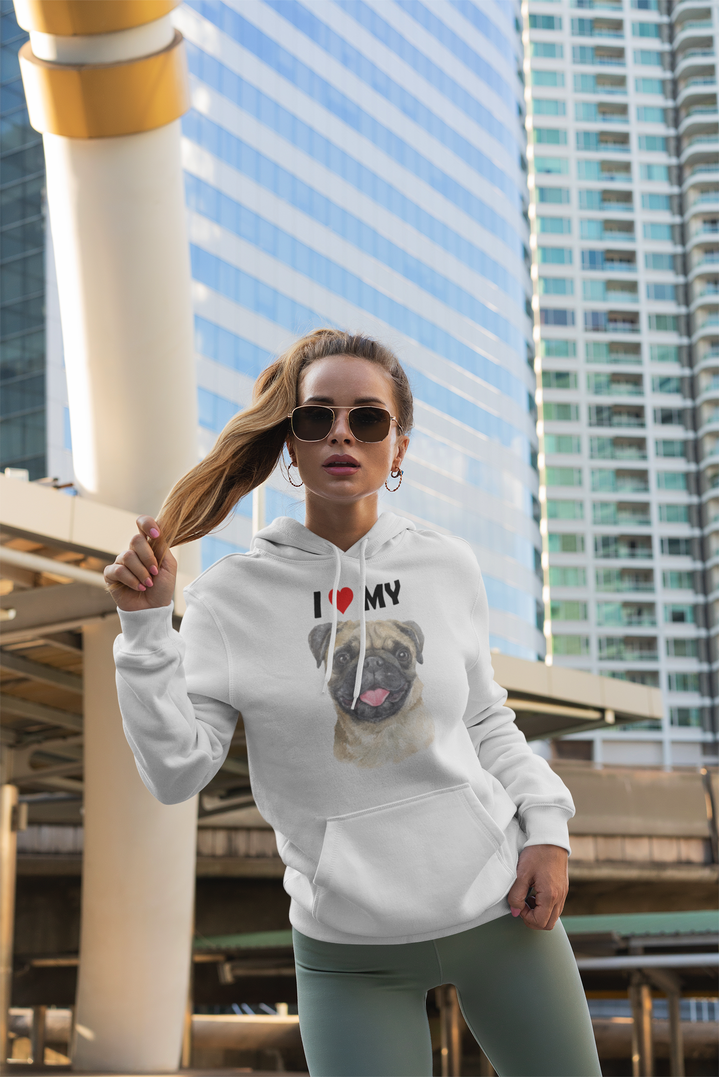 I Love My Pug - Hoodie