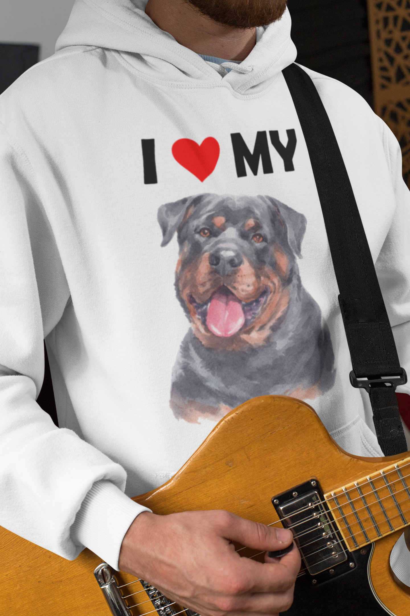 I Love My Rottweiler - Hoodie