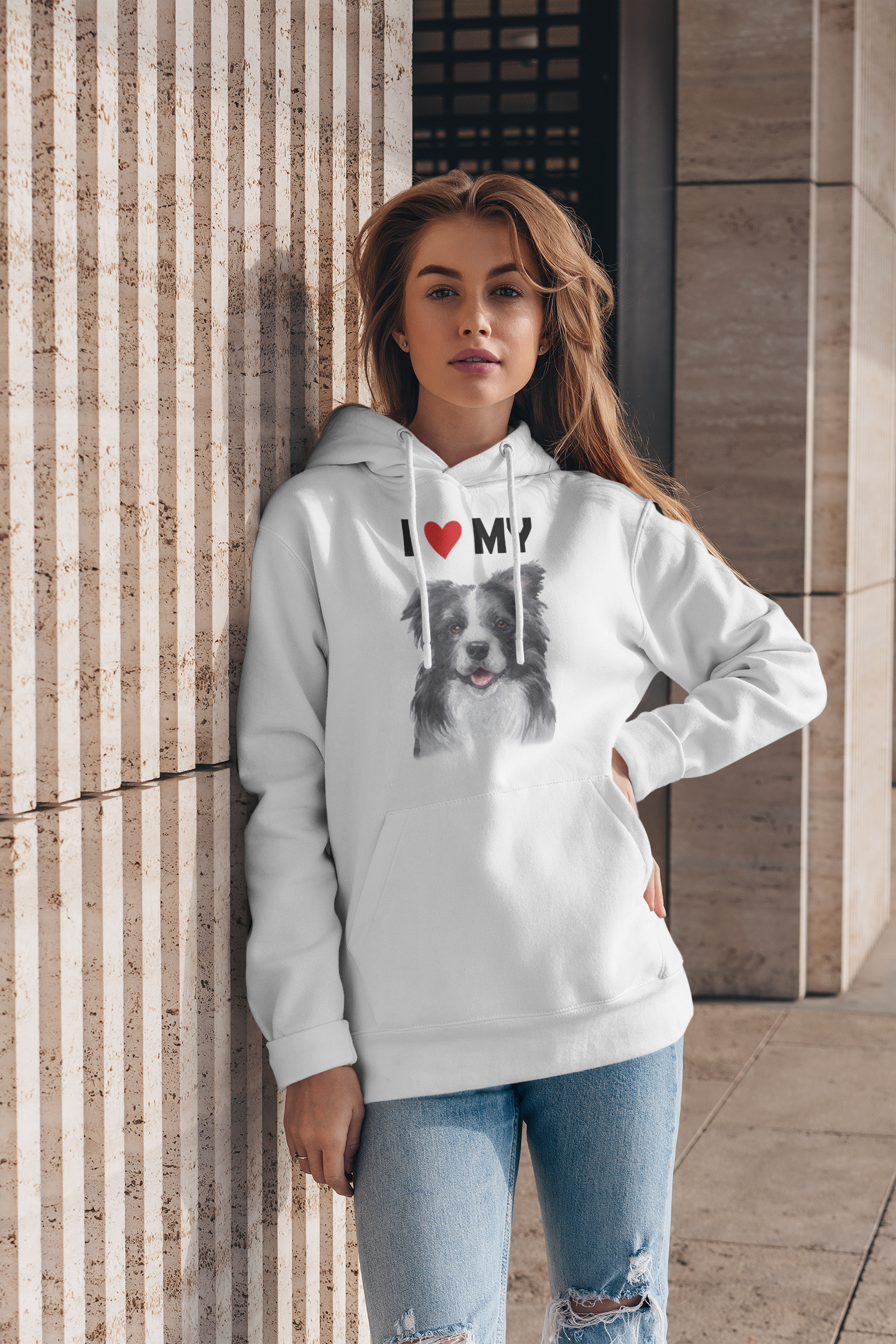 I Love My Border Collie - Hoodie