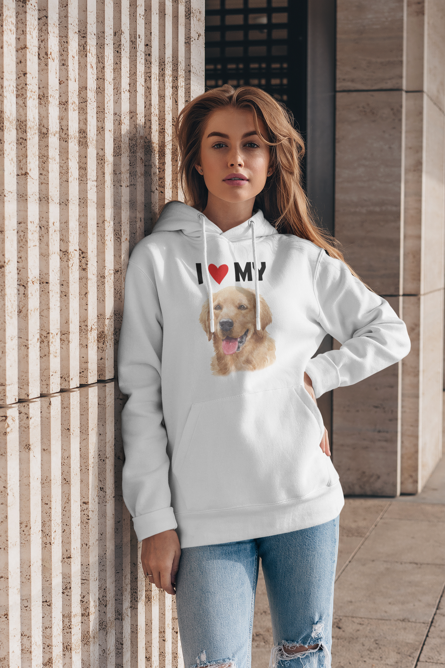 I Love My Golden Retriever - Hoodie