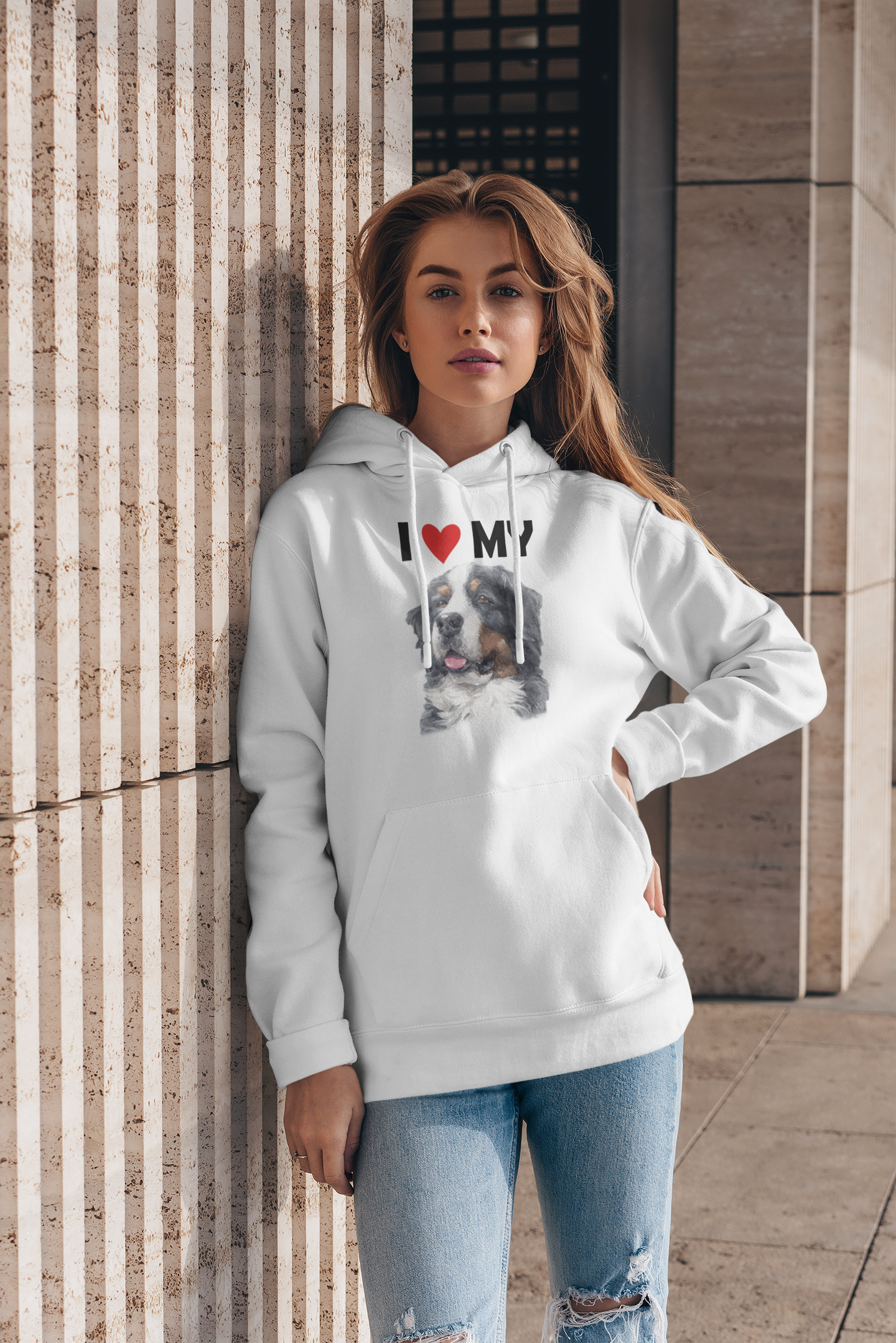 I Love My Bernese Mountain Dog - Hoodie