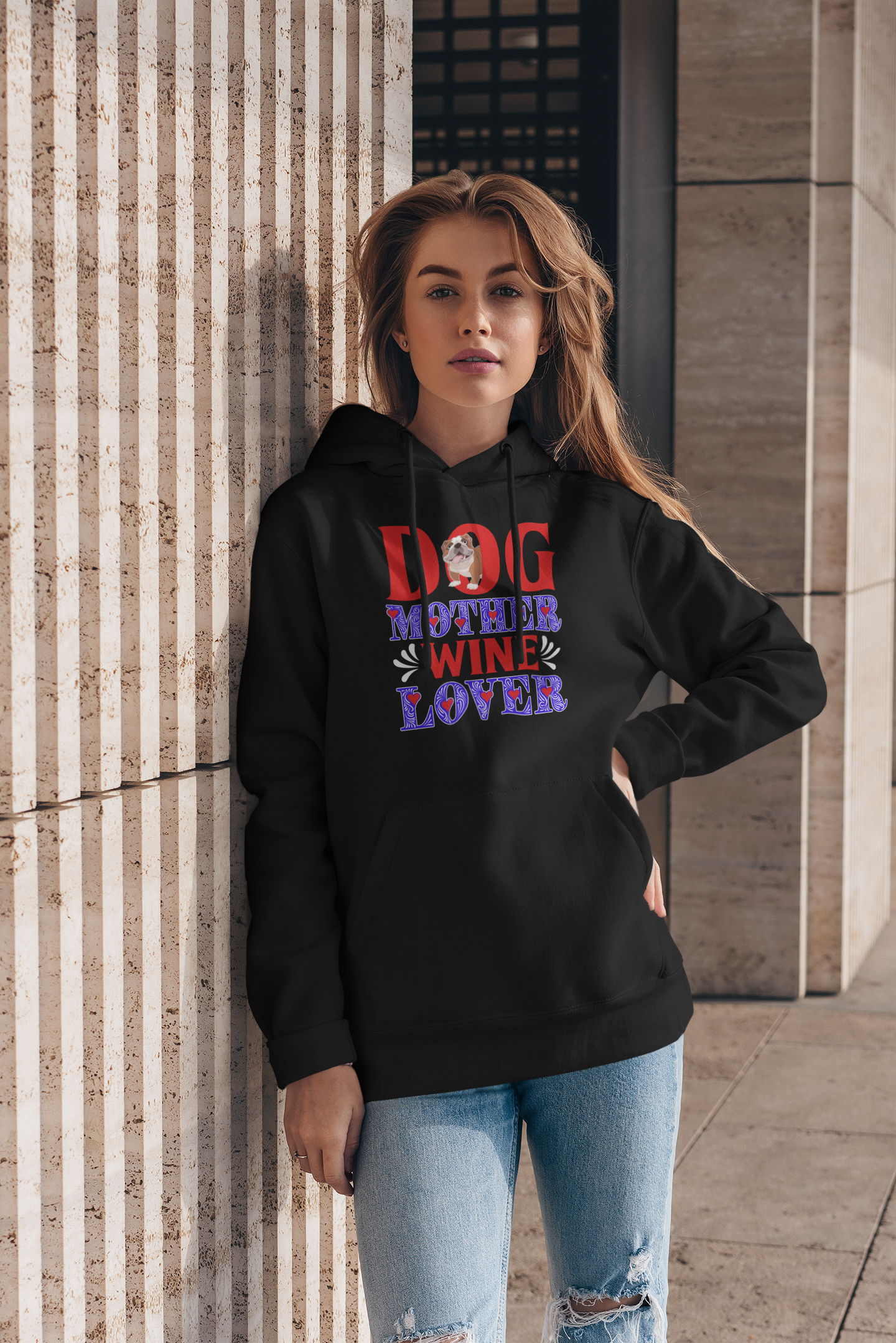 Dog Mother Wine Lover - Hoodie