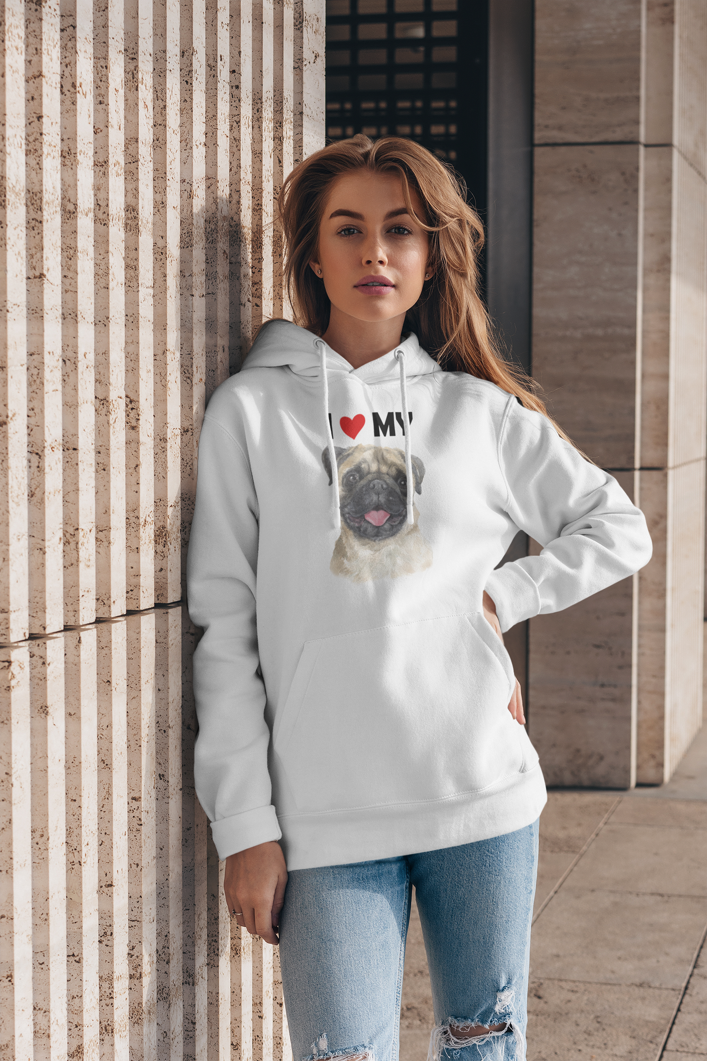 I Love My Pug - Hoodie
