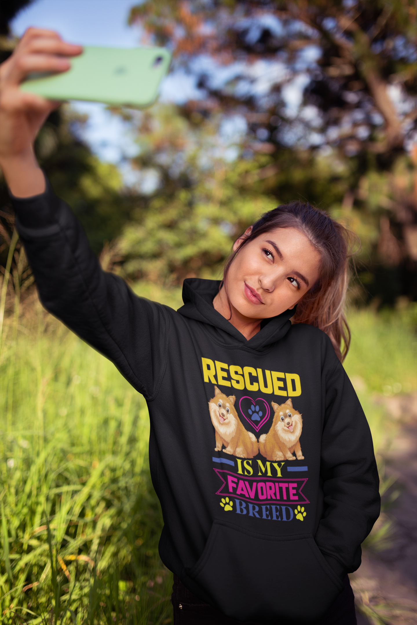 Rescued Is My Favorite Breed - Hoodie