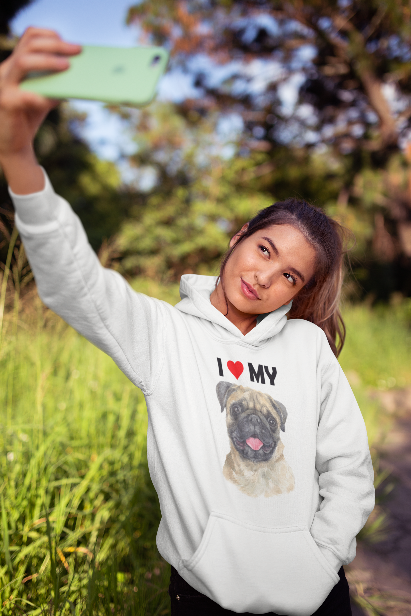 I Love My Pug - Hoodie