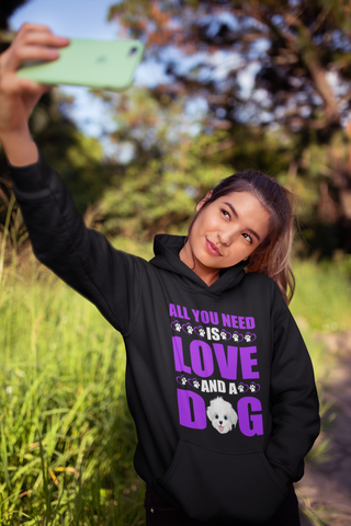 Image of All You Need Is Love and a Dog - Hoodie