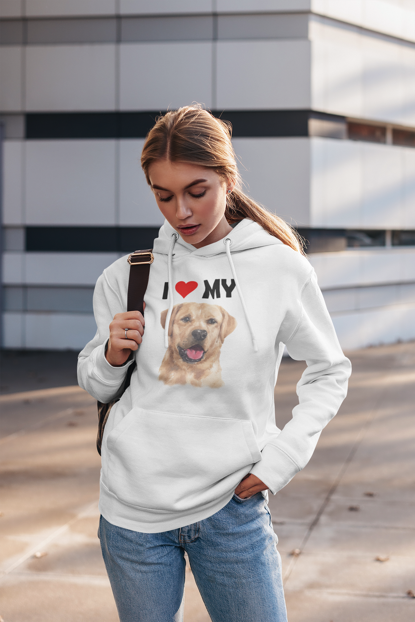 I Love My Yellow Labrador - Hoodie