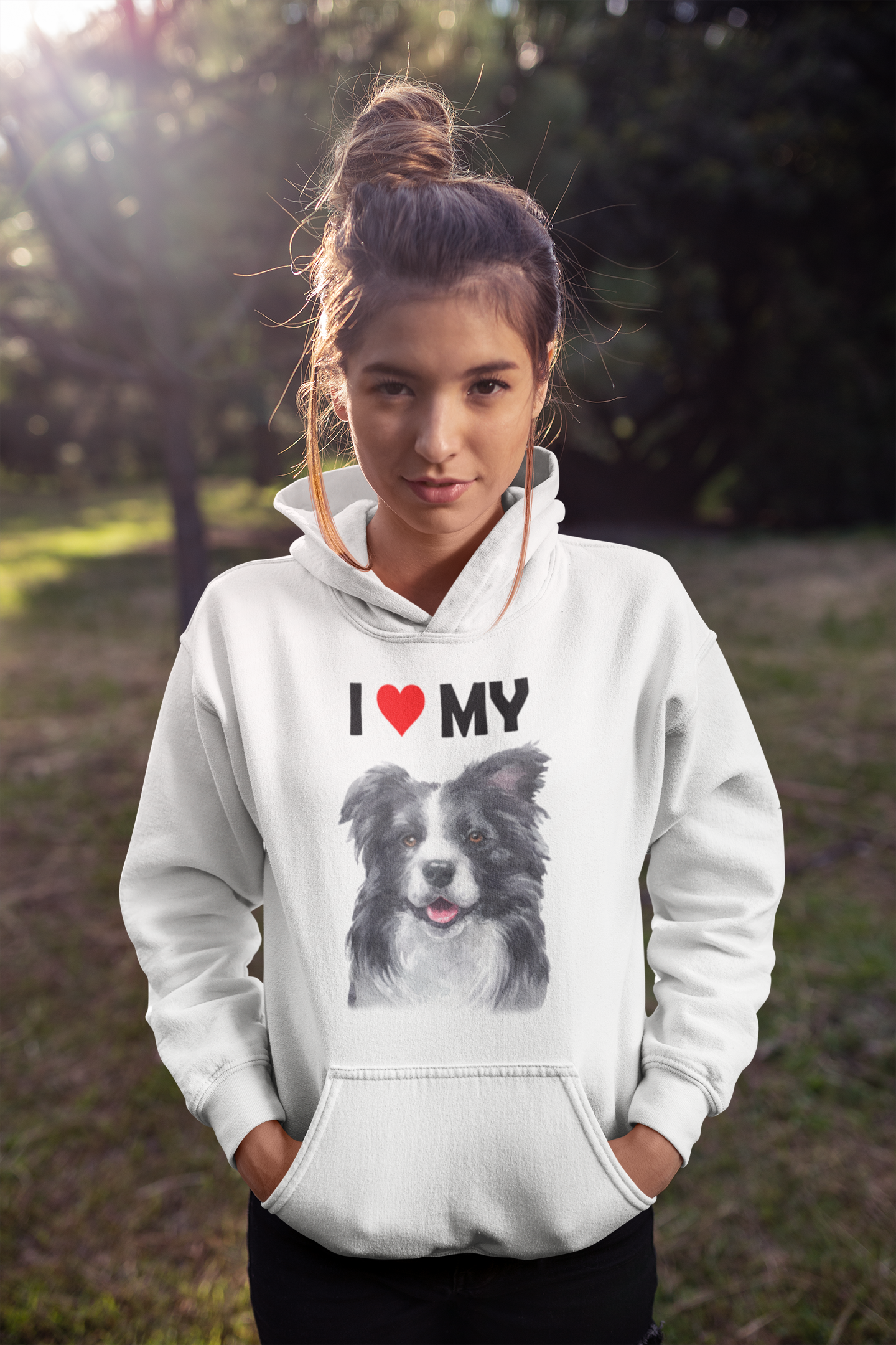 I Love My Border Collie - Hoodie