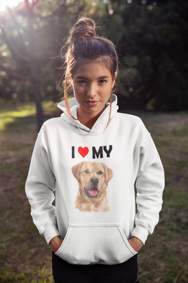 I Love My Yellow Labrador - Hoodie