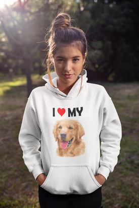 I Love My Golden Retriever - Hoodie