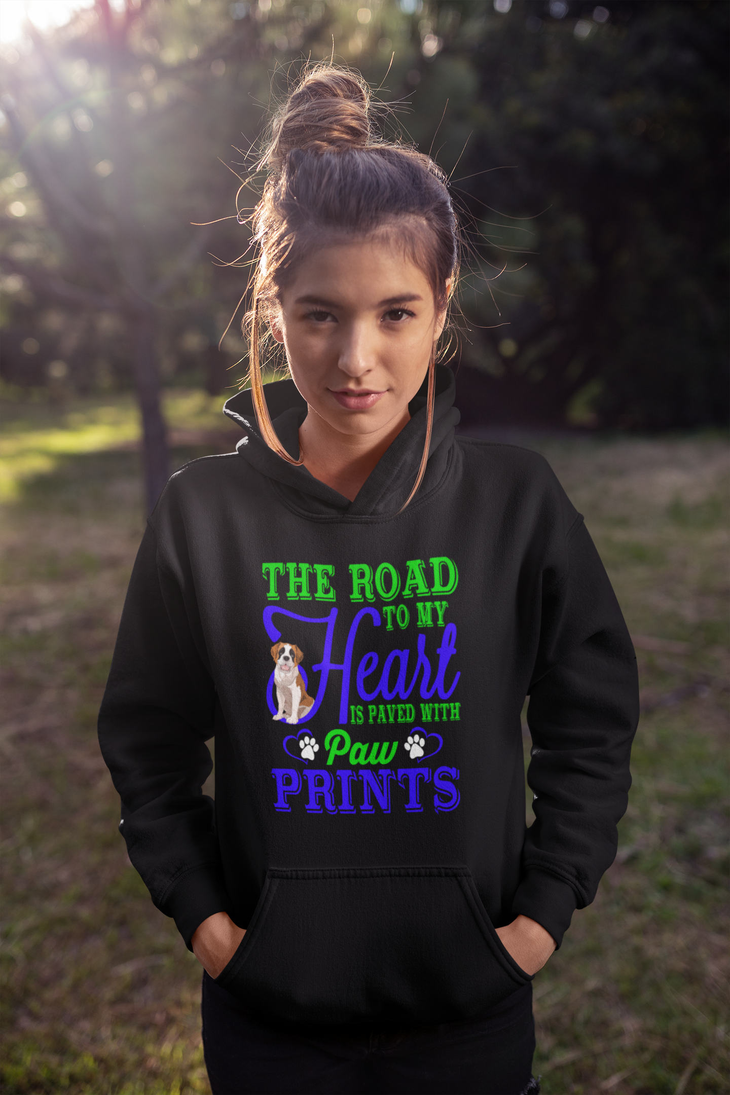 The Road to My Heart Is Paved With Paw Prints - Hoodie