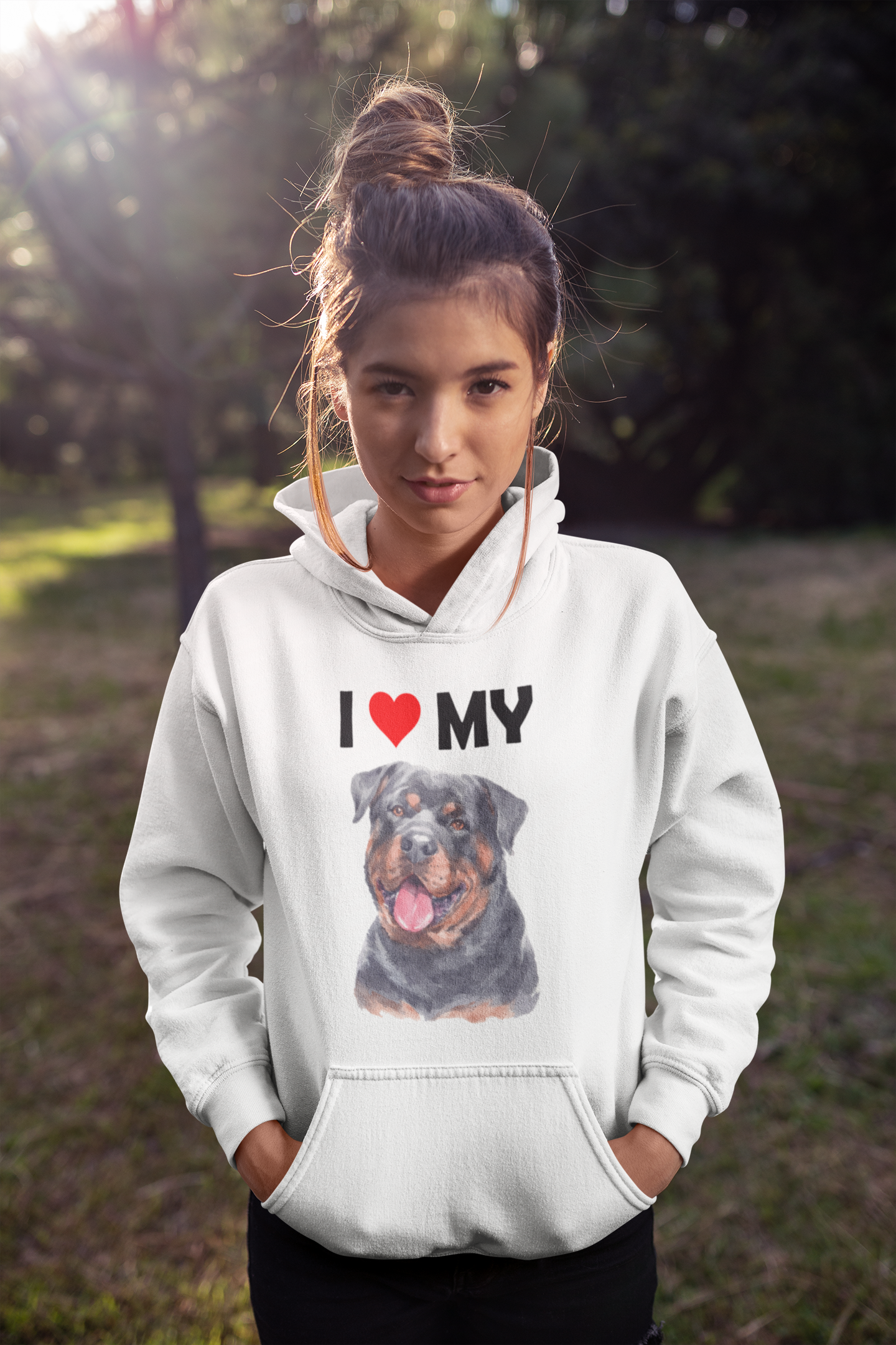 I Love My Rottweiler - Hoodie
