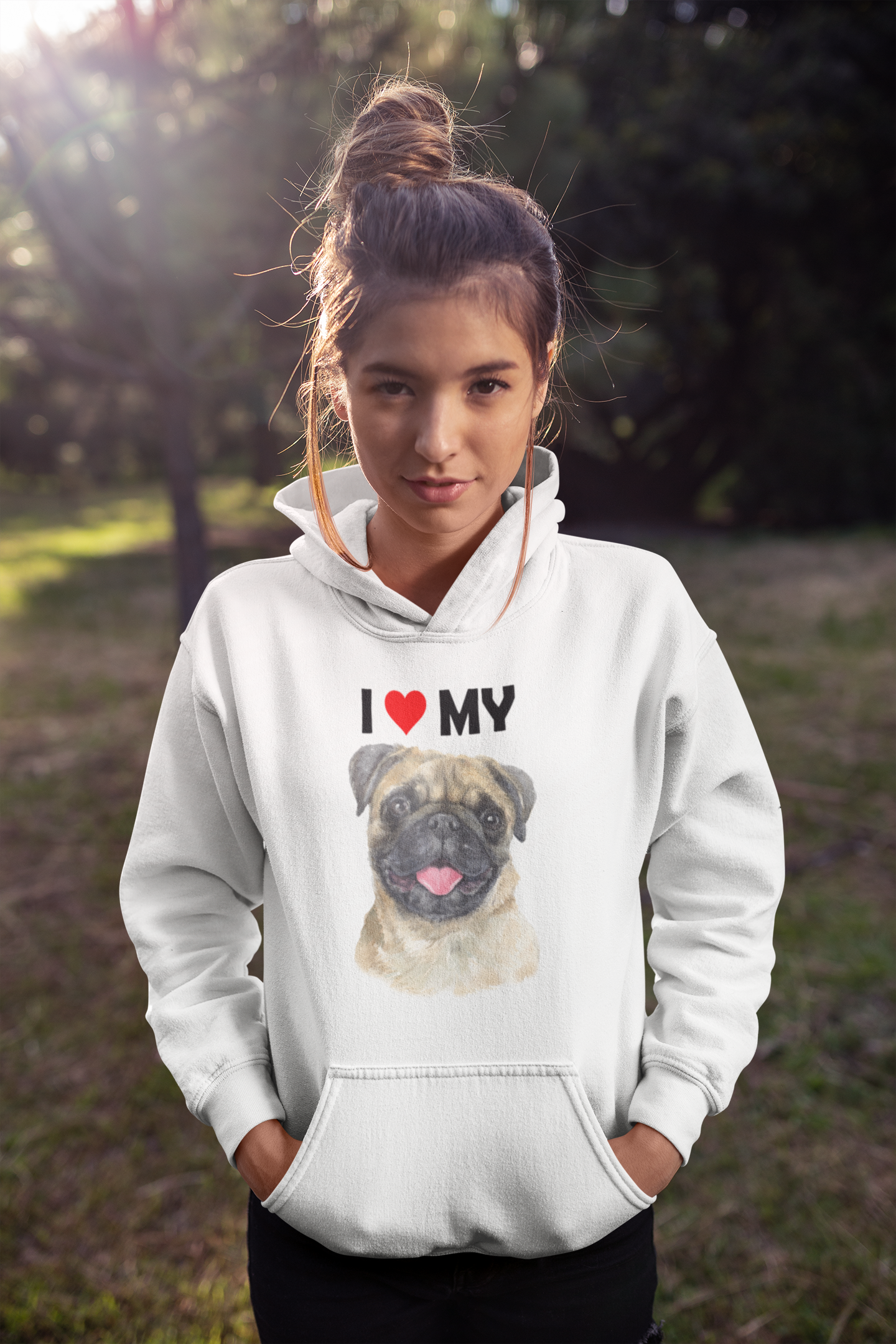 I Love My Pug - Hoodie