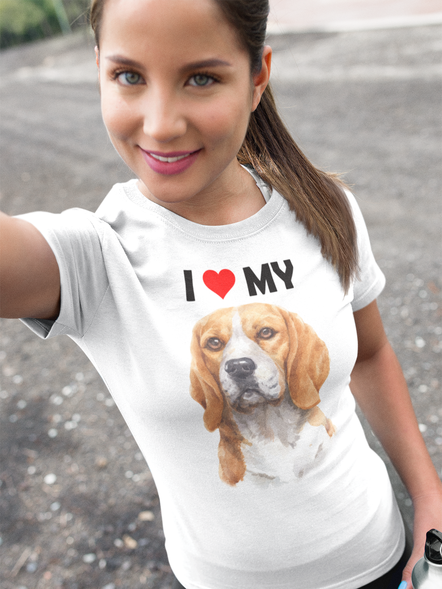 I Love My Beagle - Cotton T-Shirt