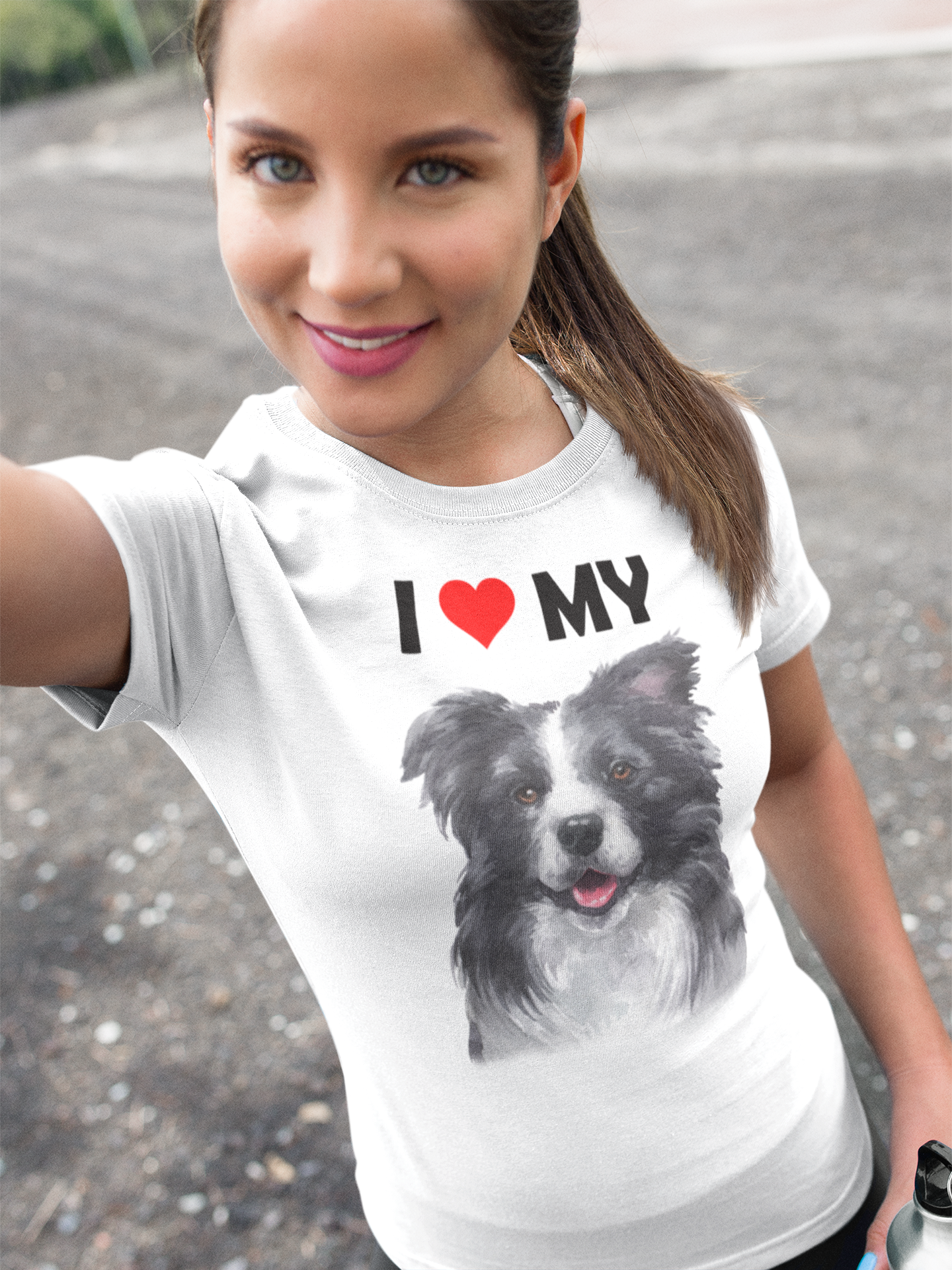 I Love My Border Collie - Cotton T-Shirt
