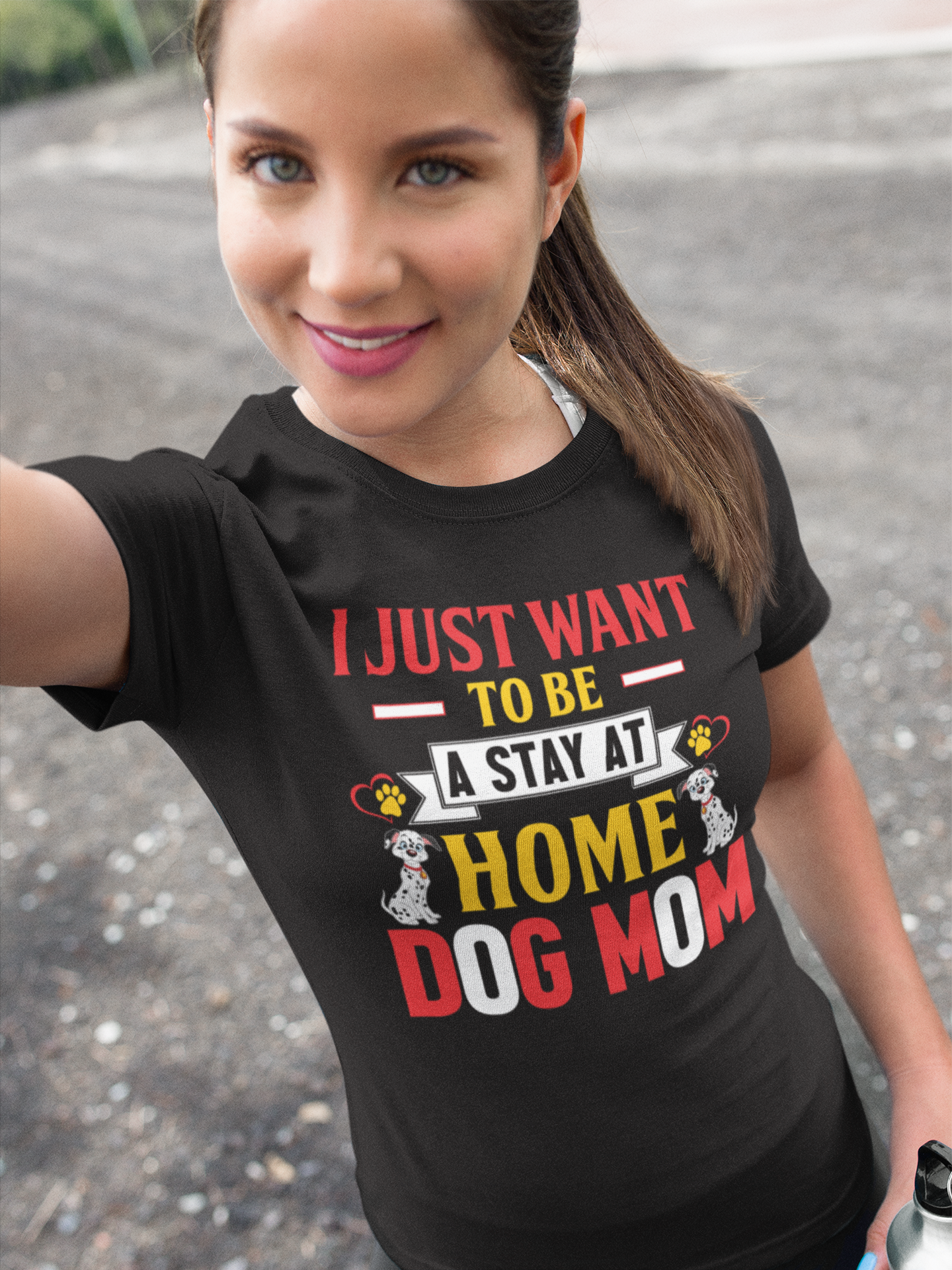 I Just Want to Be a Stay at Home Dog Mom - Cotton T-Shirt