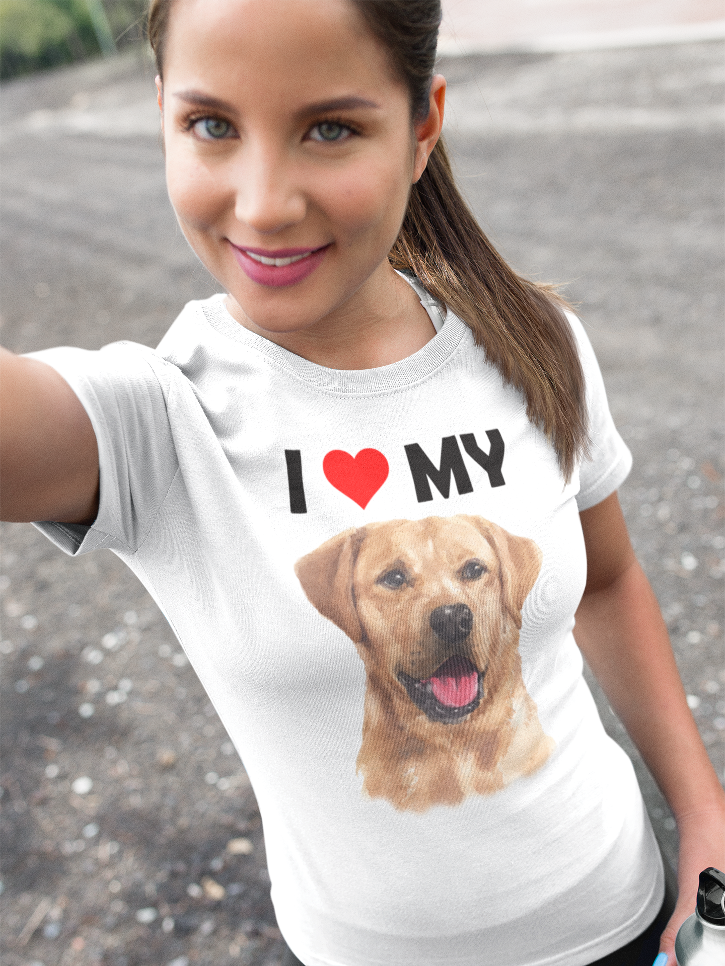 I Love My Yellow Labrador - Cotton T-Shirt