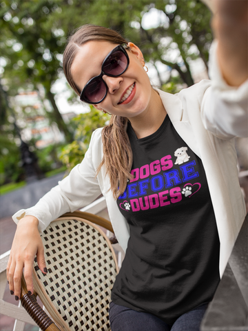 Image of Dogs Before Dudes - Cotton T-Shirt