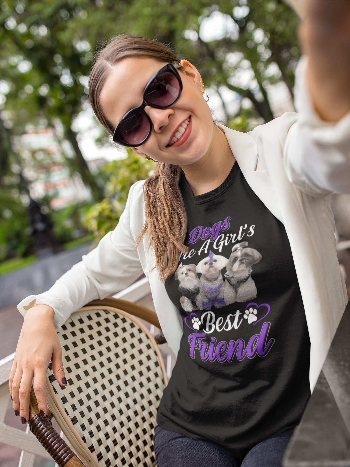 Dogs Are a Girl's Best Friend - Cotton T-Shirt