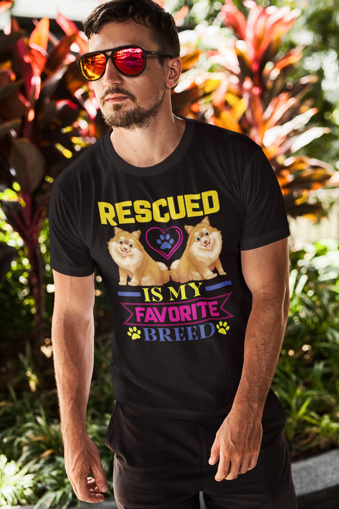 Rescued Is My Favorite Breed - Cotton T-Shirt