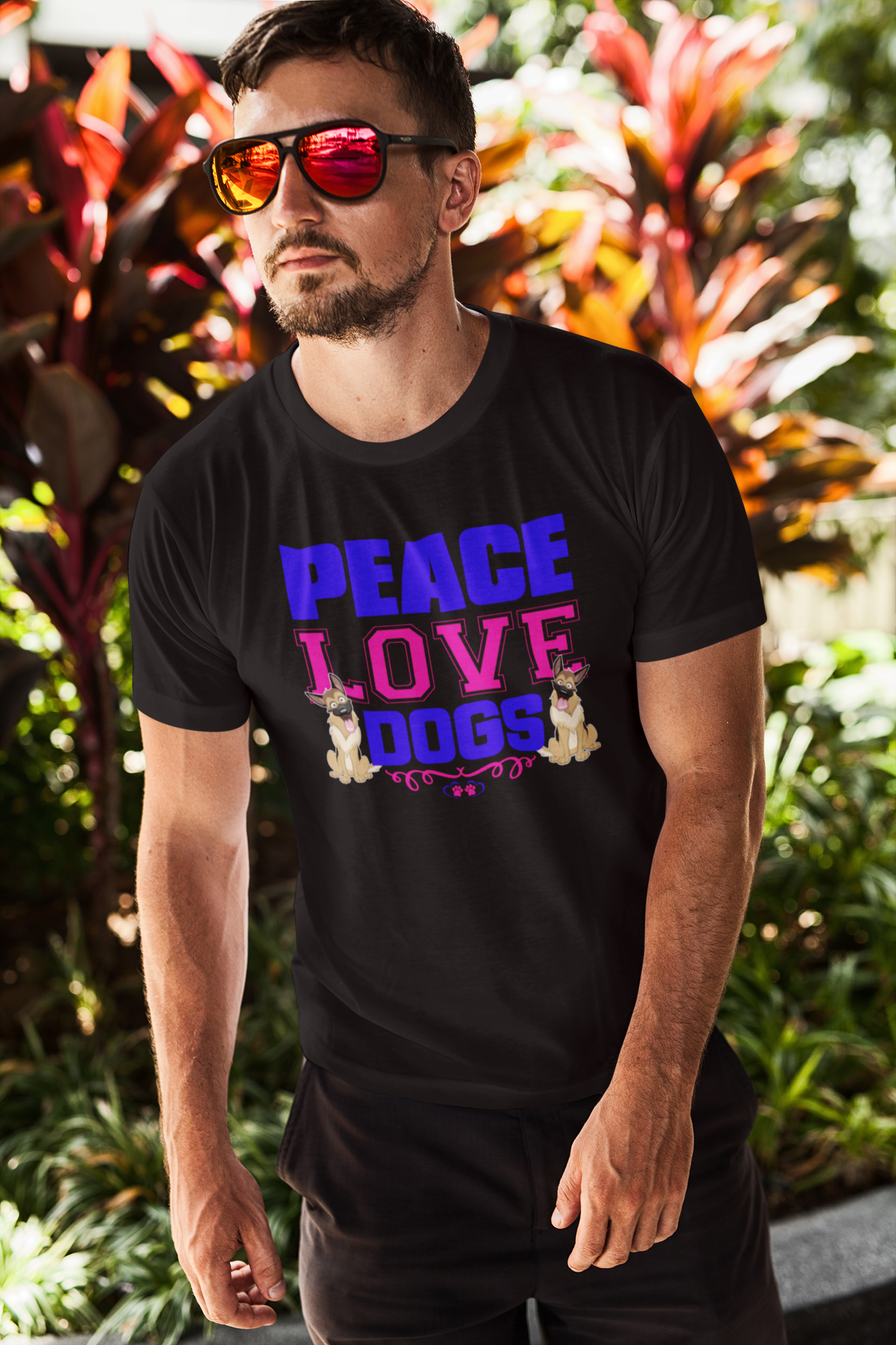 Peace Love Dogs - Cotton T-Shirt