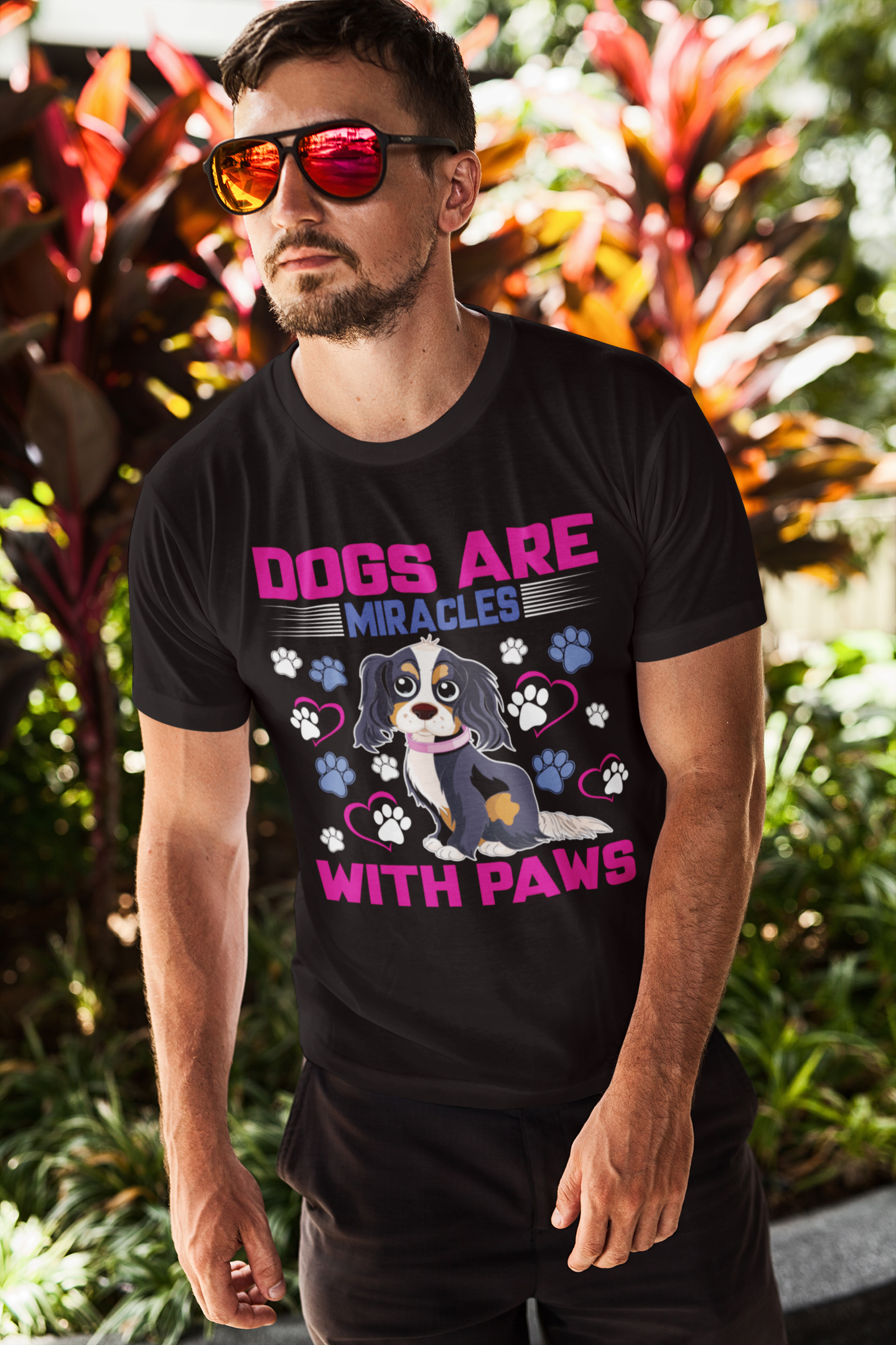 Dogs Are Miracles With Paws - Cotton T-Shirt