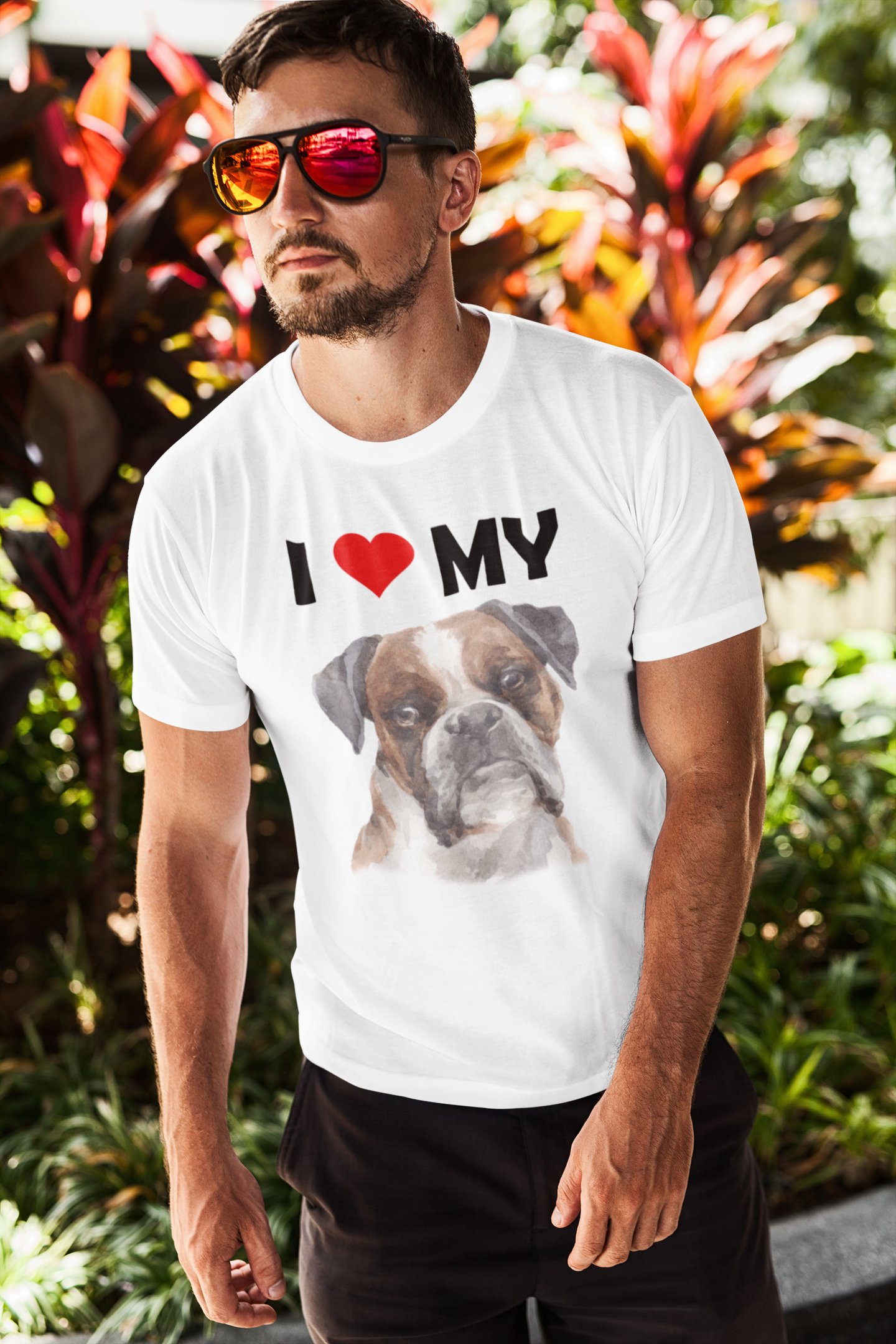 I Love My Boxer - Cotton T-Shirt