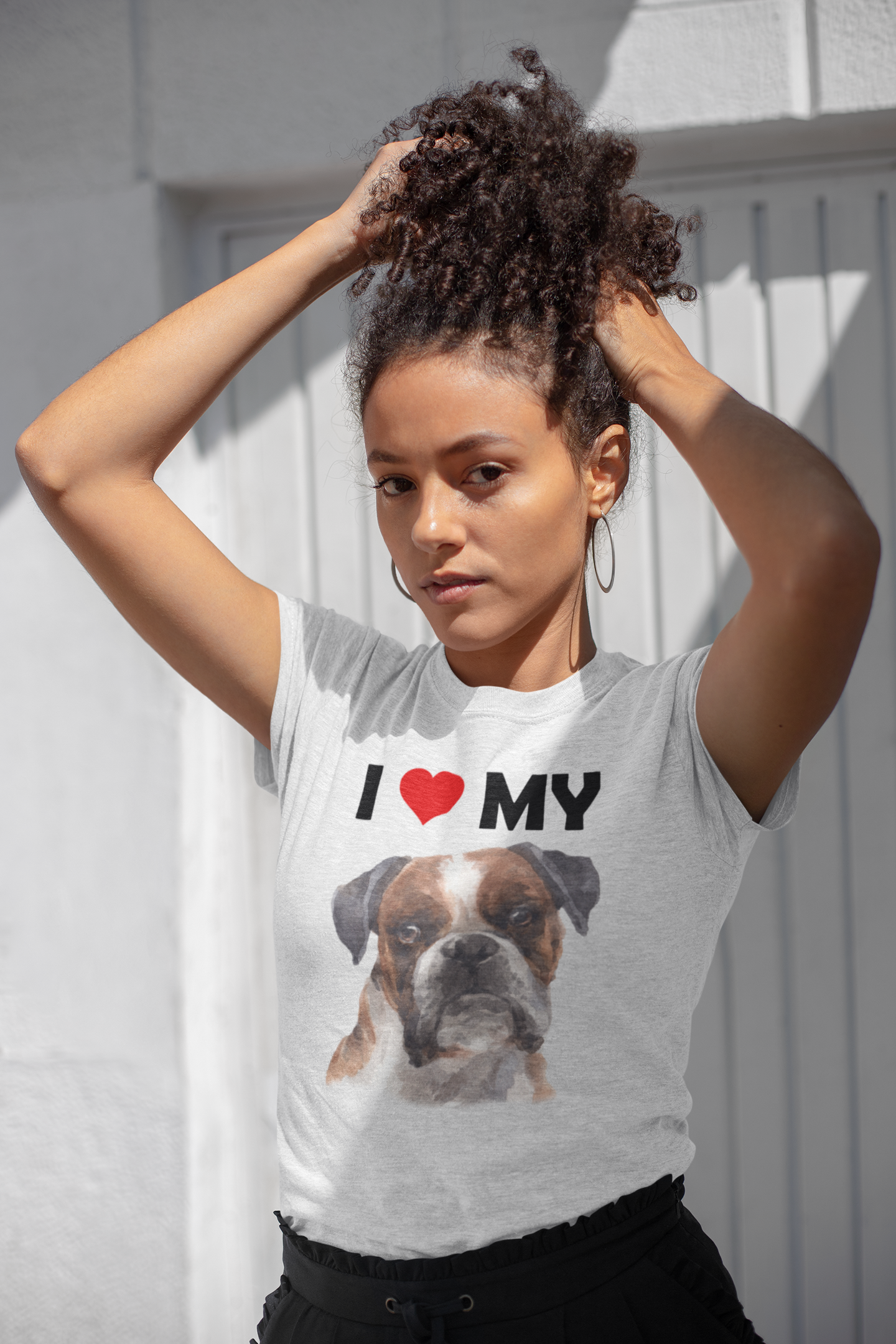 I Love My Boxer - Cotton T-Shirt