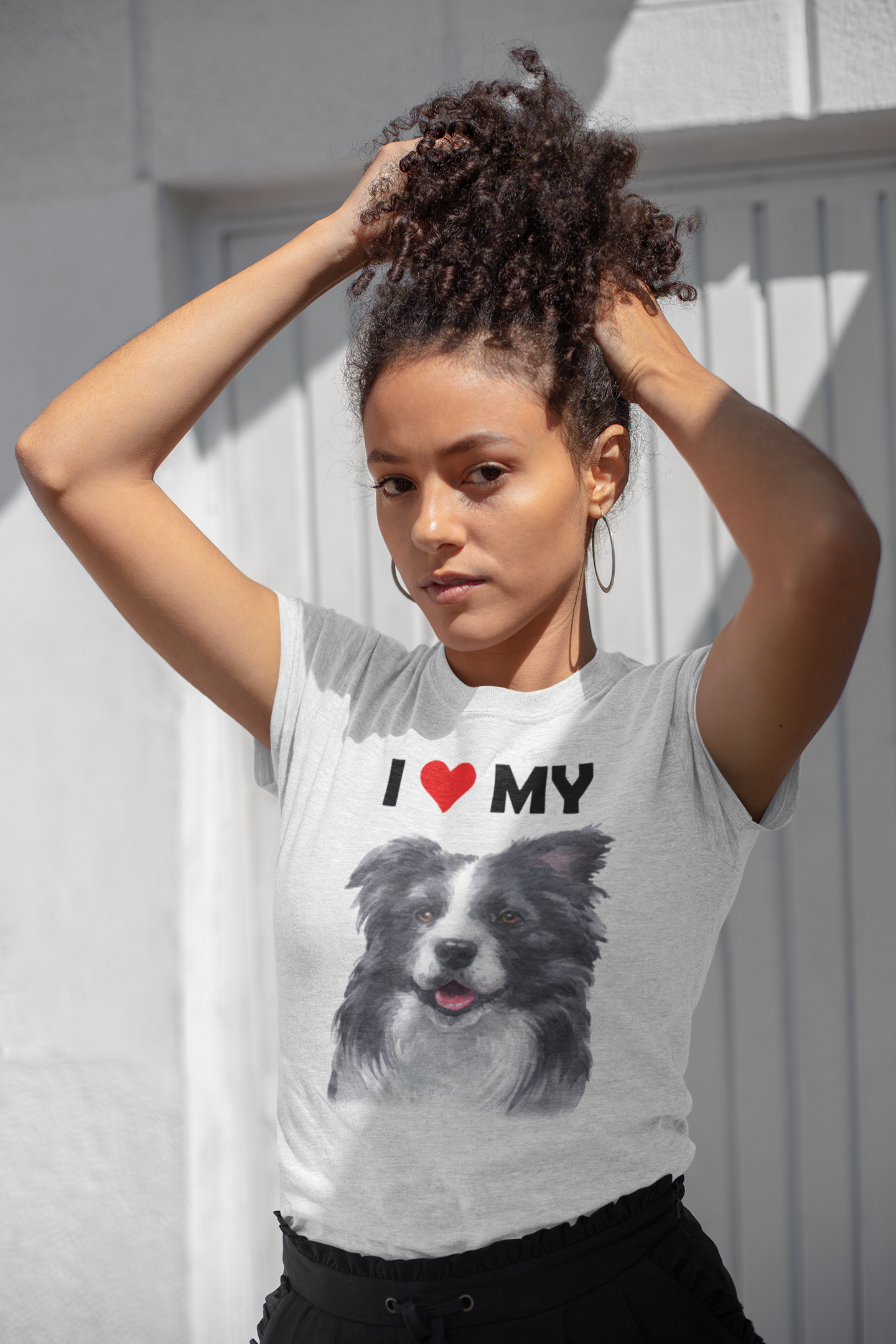 I Love My Border Collie - Cotton T-Shirt