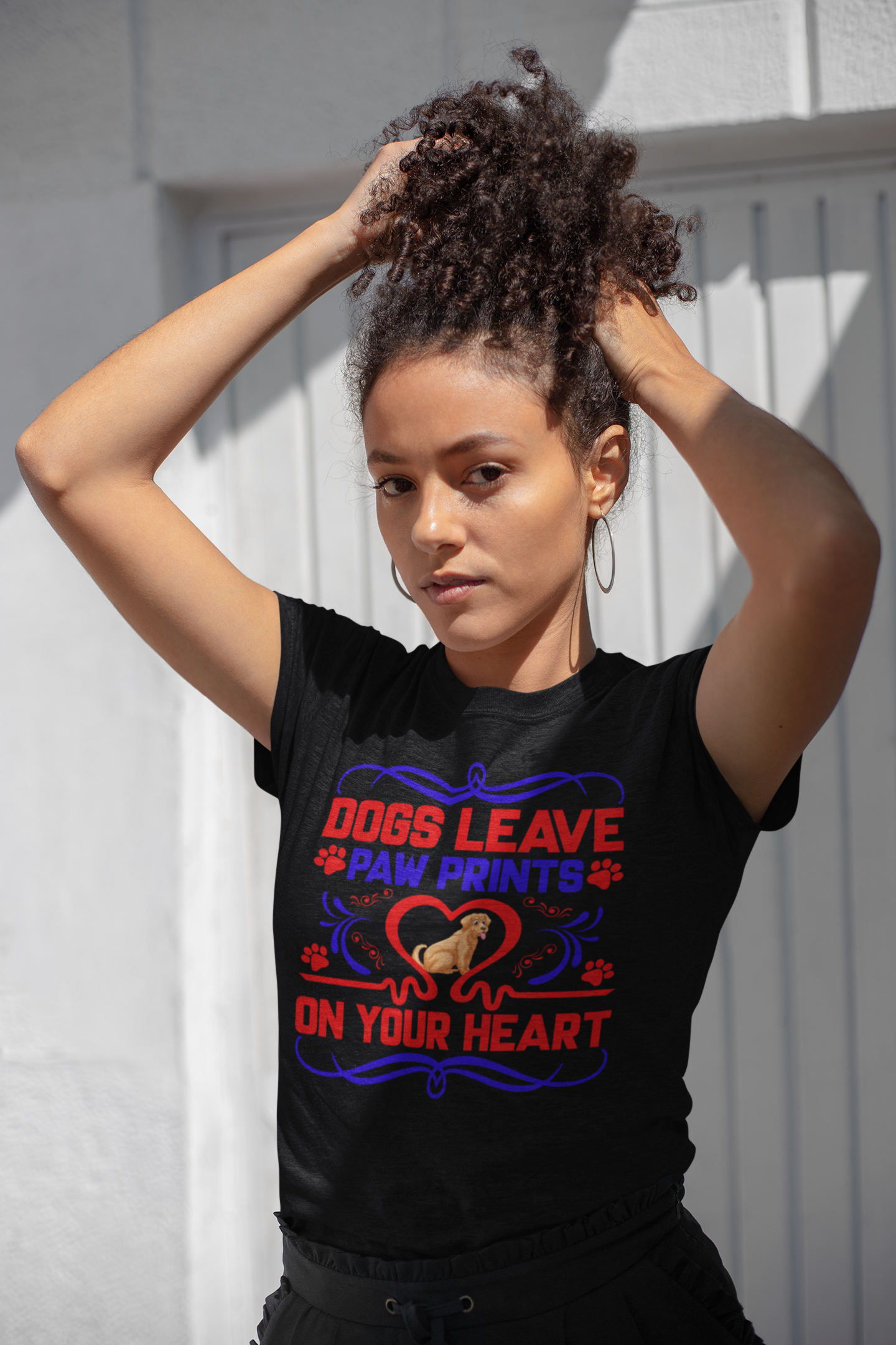 Dogs Leave Paw Prints on Your Heart - Cotton T-Shirt