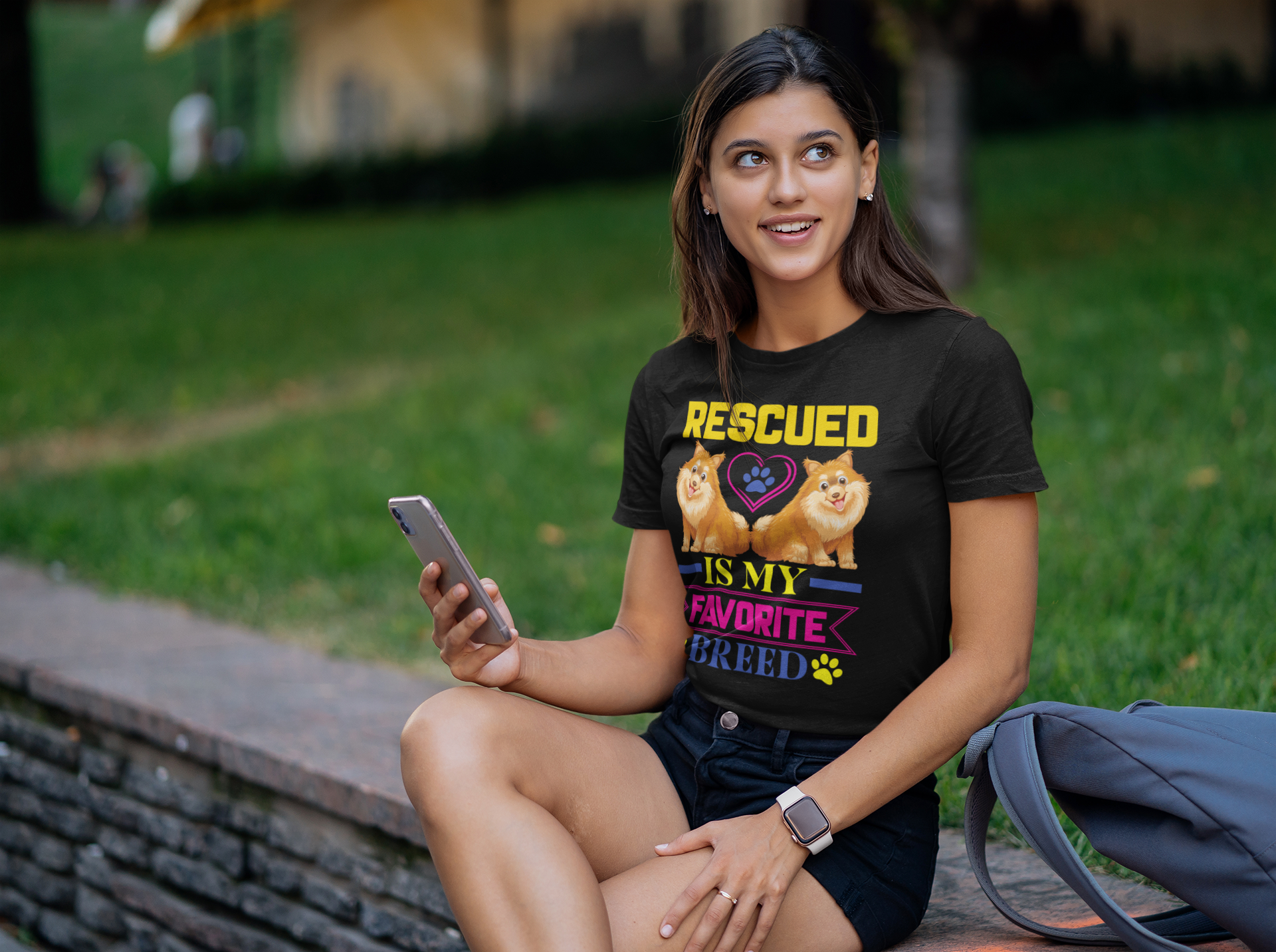 Rescued Is My Favorite Breed - Cotton T-Shirt