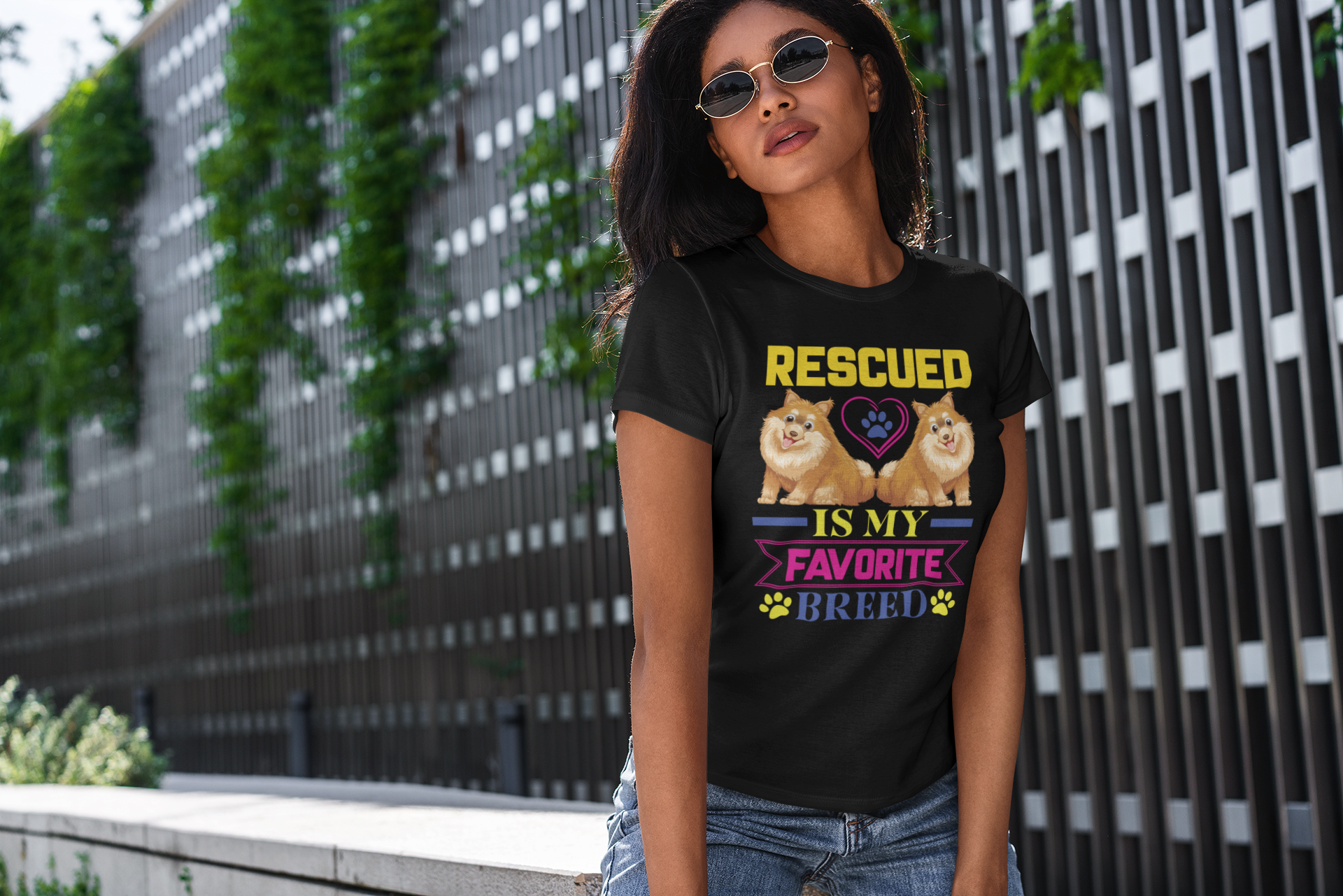 Rescued Is My Favorite Breed - Women's Cotton T-Shirt