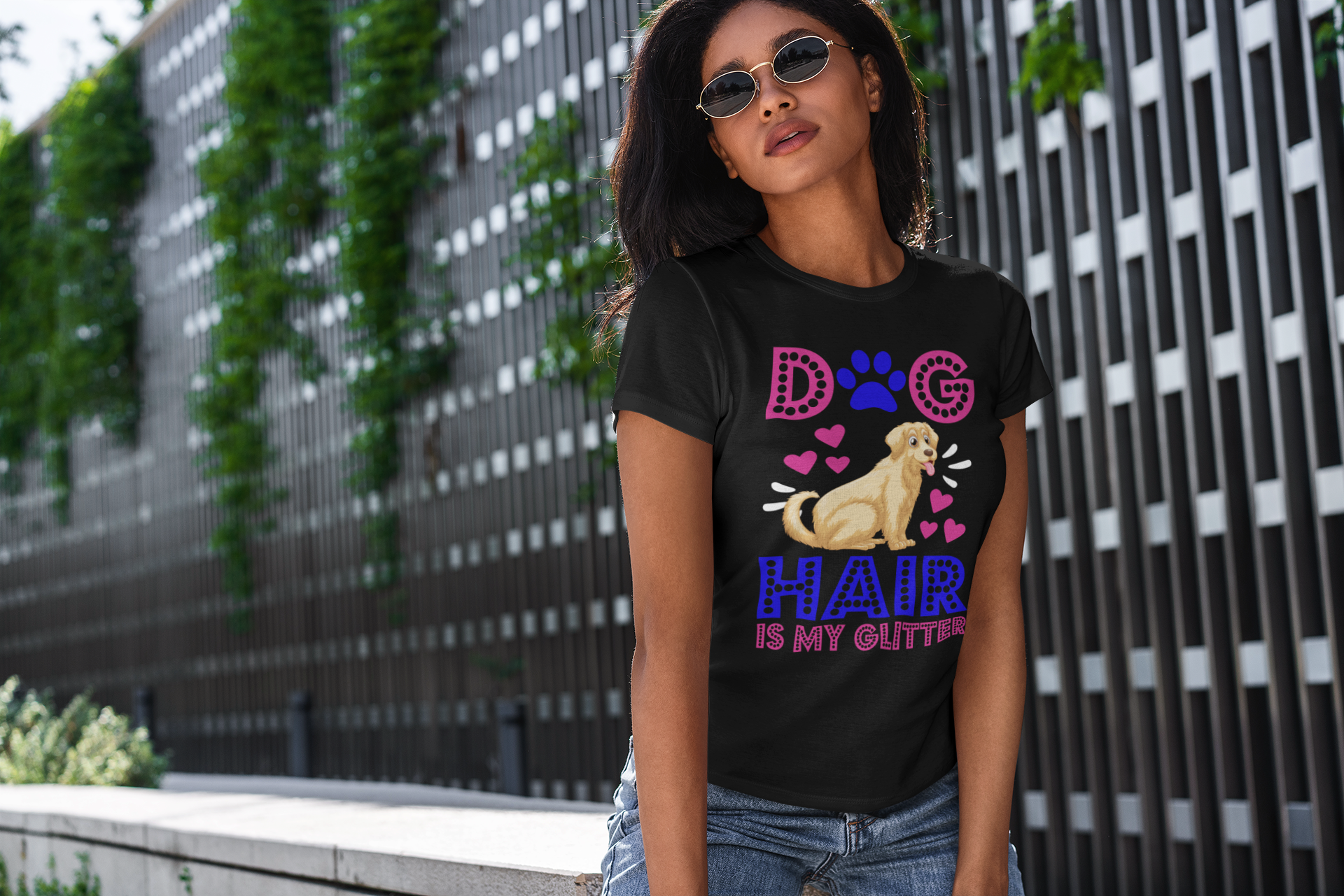 Dog Hair Is My Glitter - Women's Cotton T-Shirt
