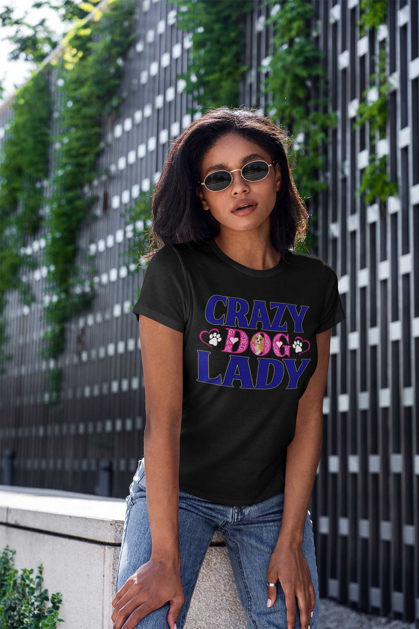 Crazy Dog Lady - Women's Cotton T-Shirt
