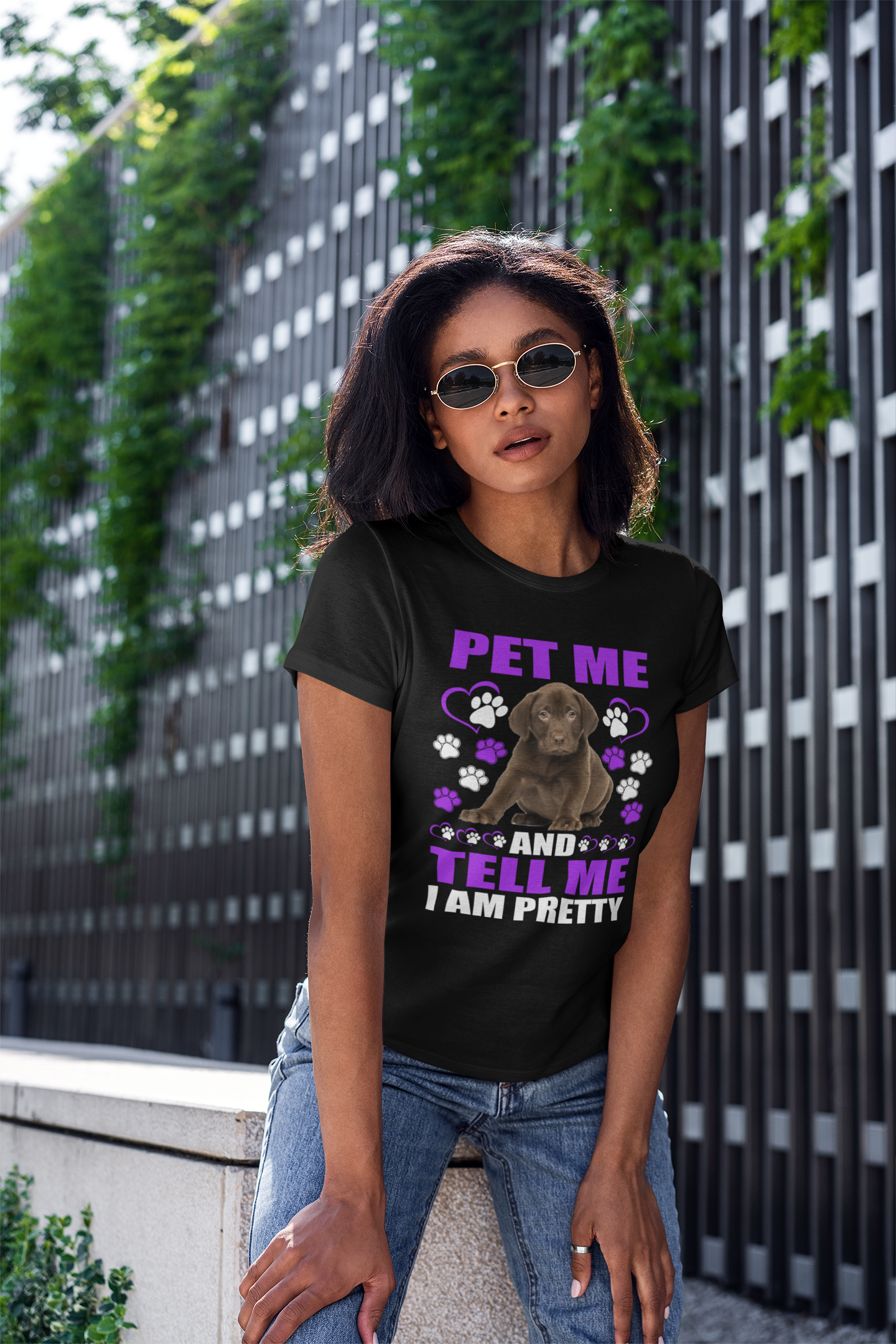 Pet Me and Tell Me I Am Pretty - Women's Cotton T-Shirt