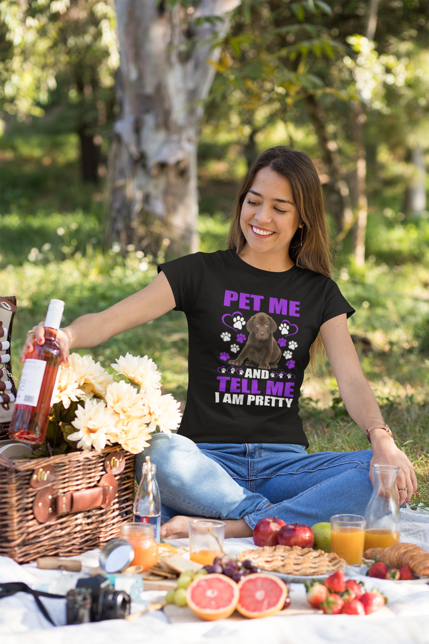 Pet Me and Tell Me I Am Pretty - Women's Cotton T-Shirt