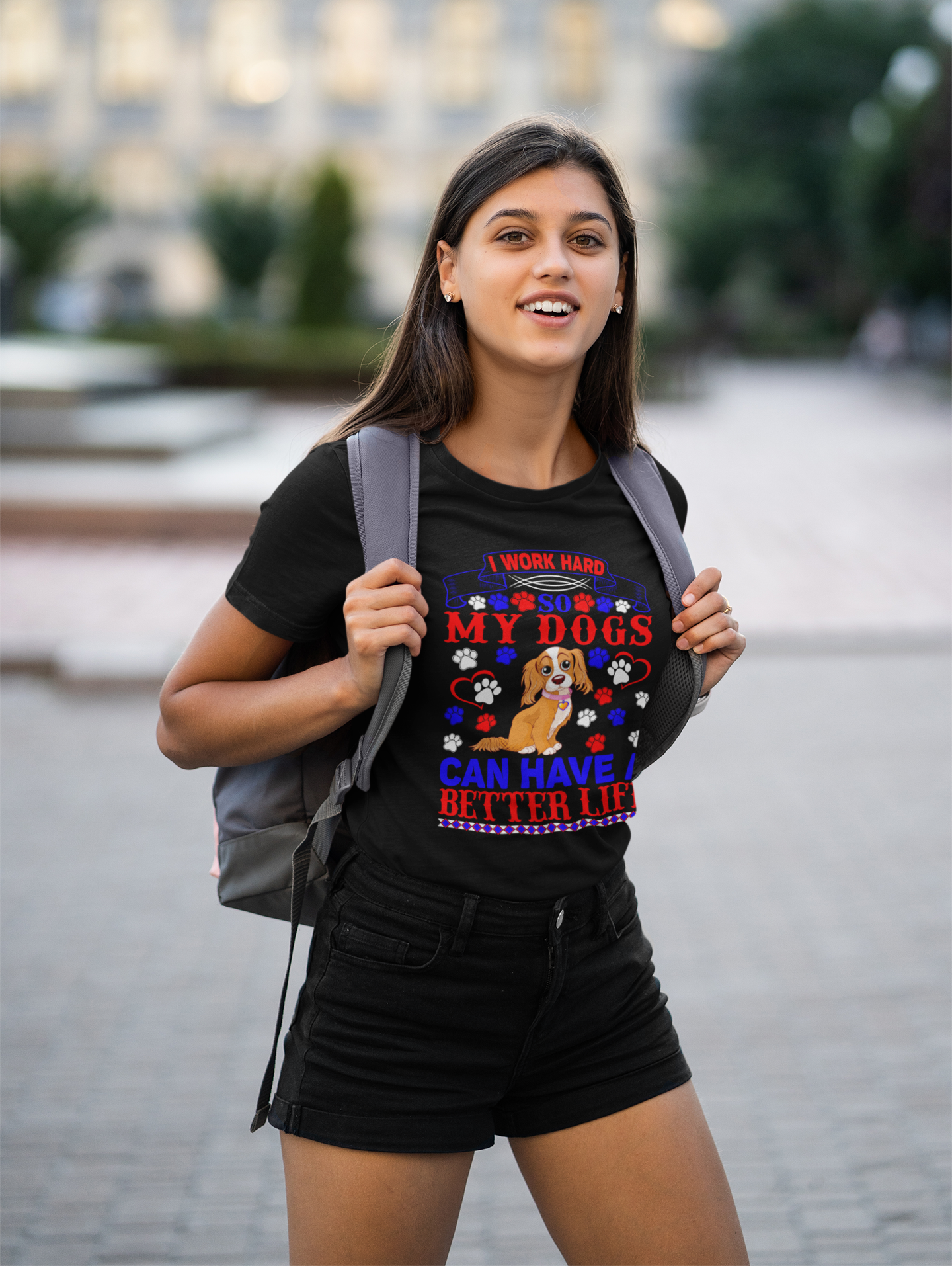 I Work Hard So My Dogs Can Have a Better Life - Cotton T-Shirt