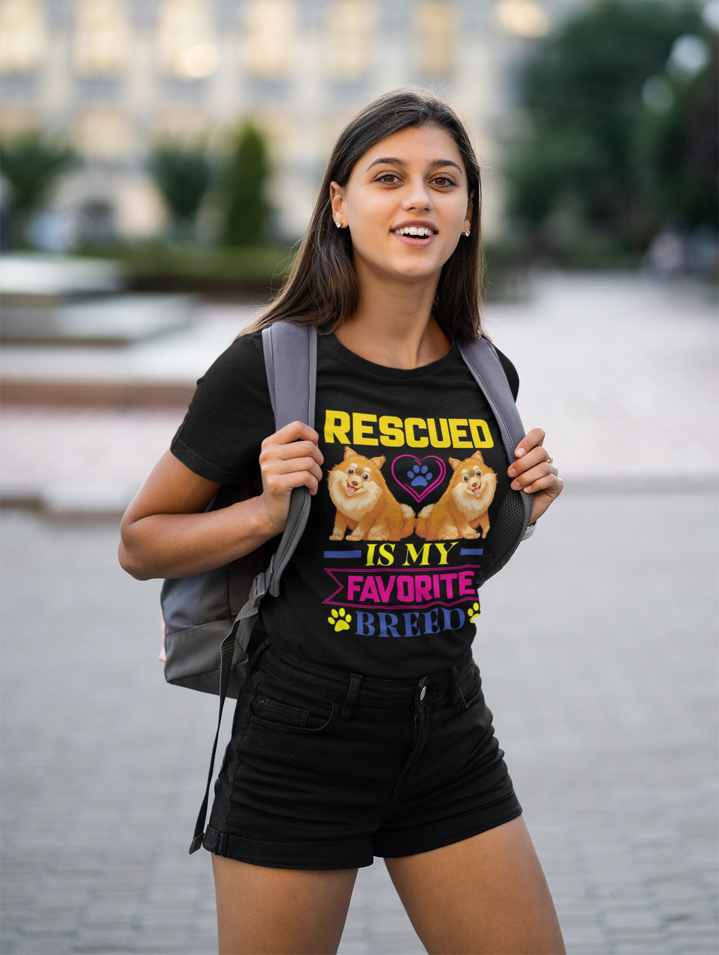 Rescued Is My Favorite Breed - Cotton T-Shirt