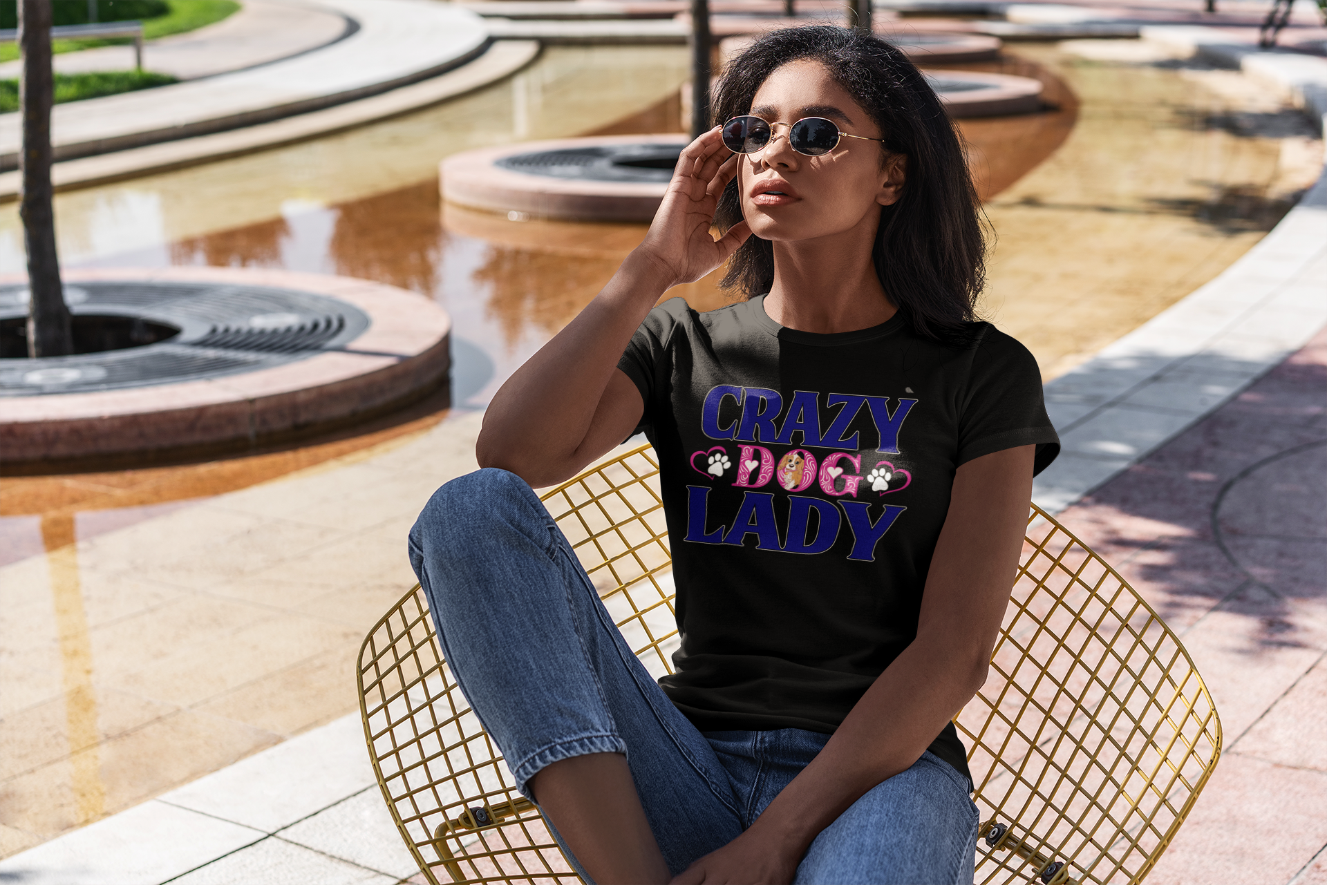 Crazy Dog Lady - Women's Cotton T-Shirt