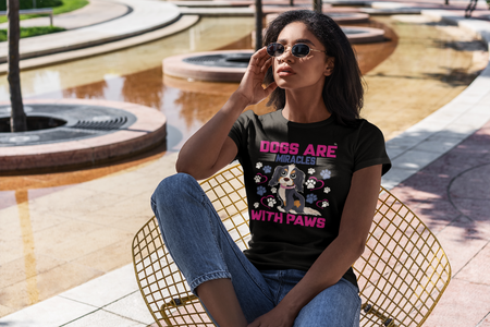 Dogs Are Miracles With Paws - Women's Cotton T-Shirt