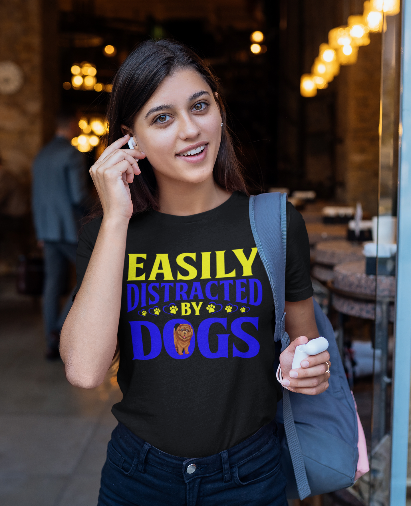 Easily Distracted by Dogs - Cotton T-Shirt