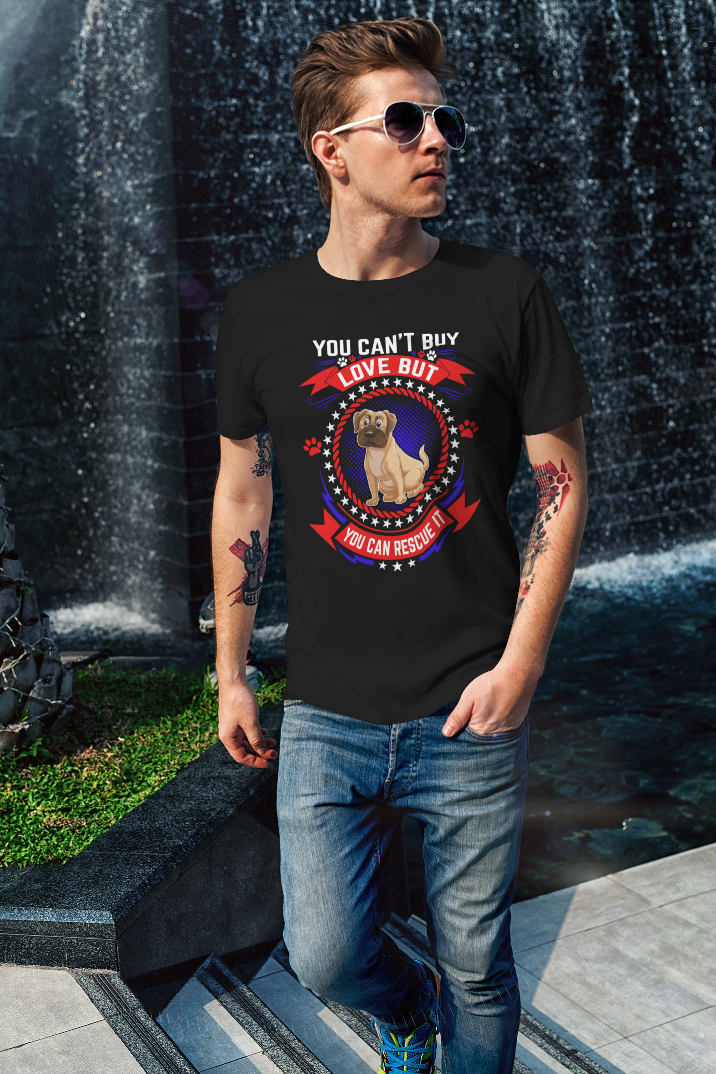 You Can't Buy Love but You Can Rescue It - Cotton T-Shirt
