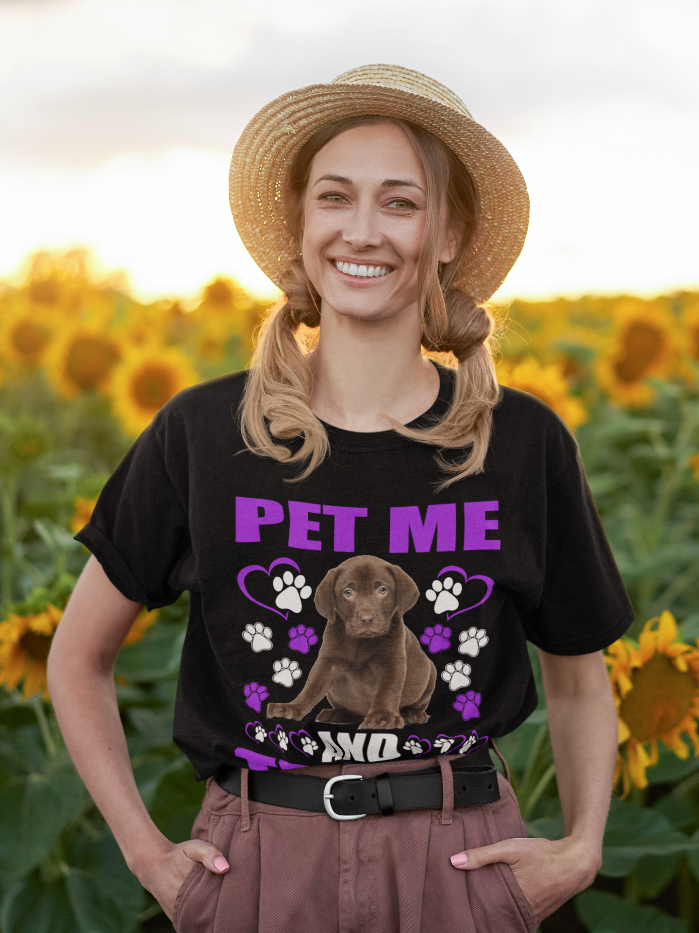 Pet Me and Tell Me I Am Pretty - Cotton T-Shirt