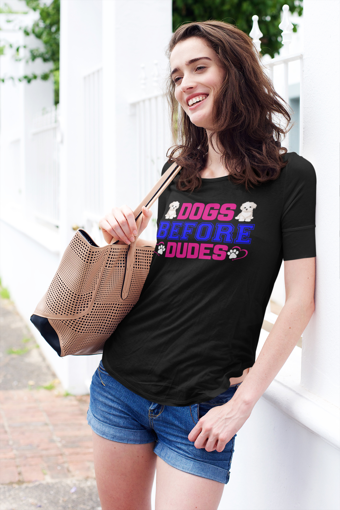Dogs Before Dudes - Cotton T-Shirt