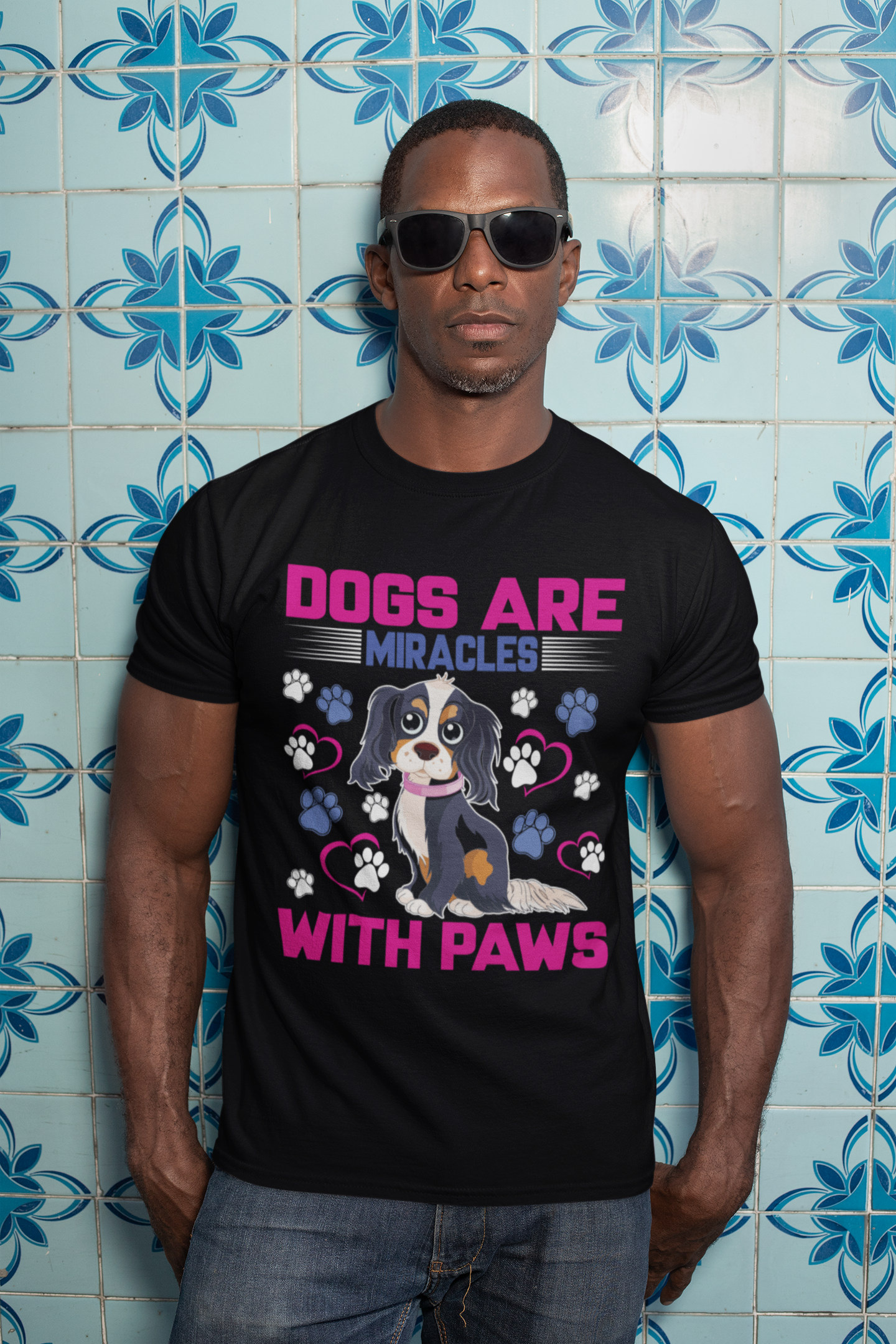 Dogs Are Miracles With Paws - Cotton T-Shirt