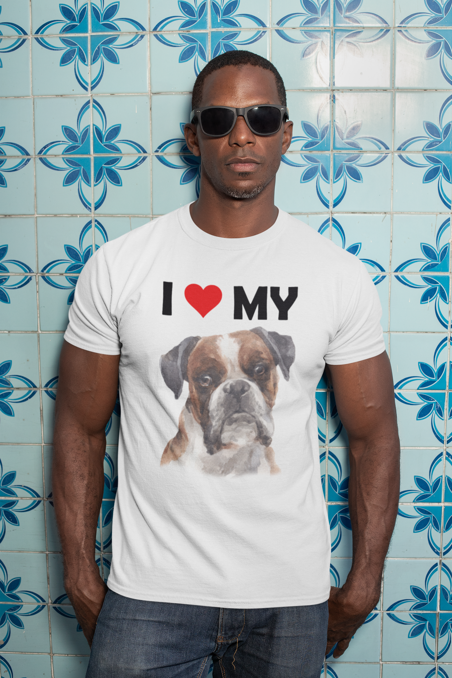 I Love My Boxer - Cotton T-Shirt