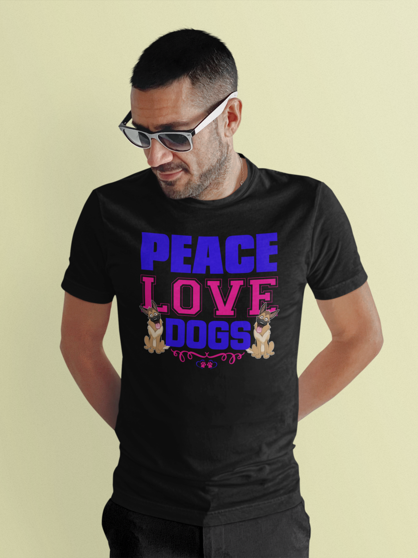 Peace Love Dogs - Cotton T-Shirt