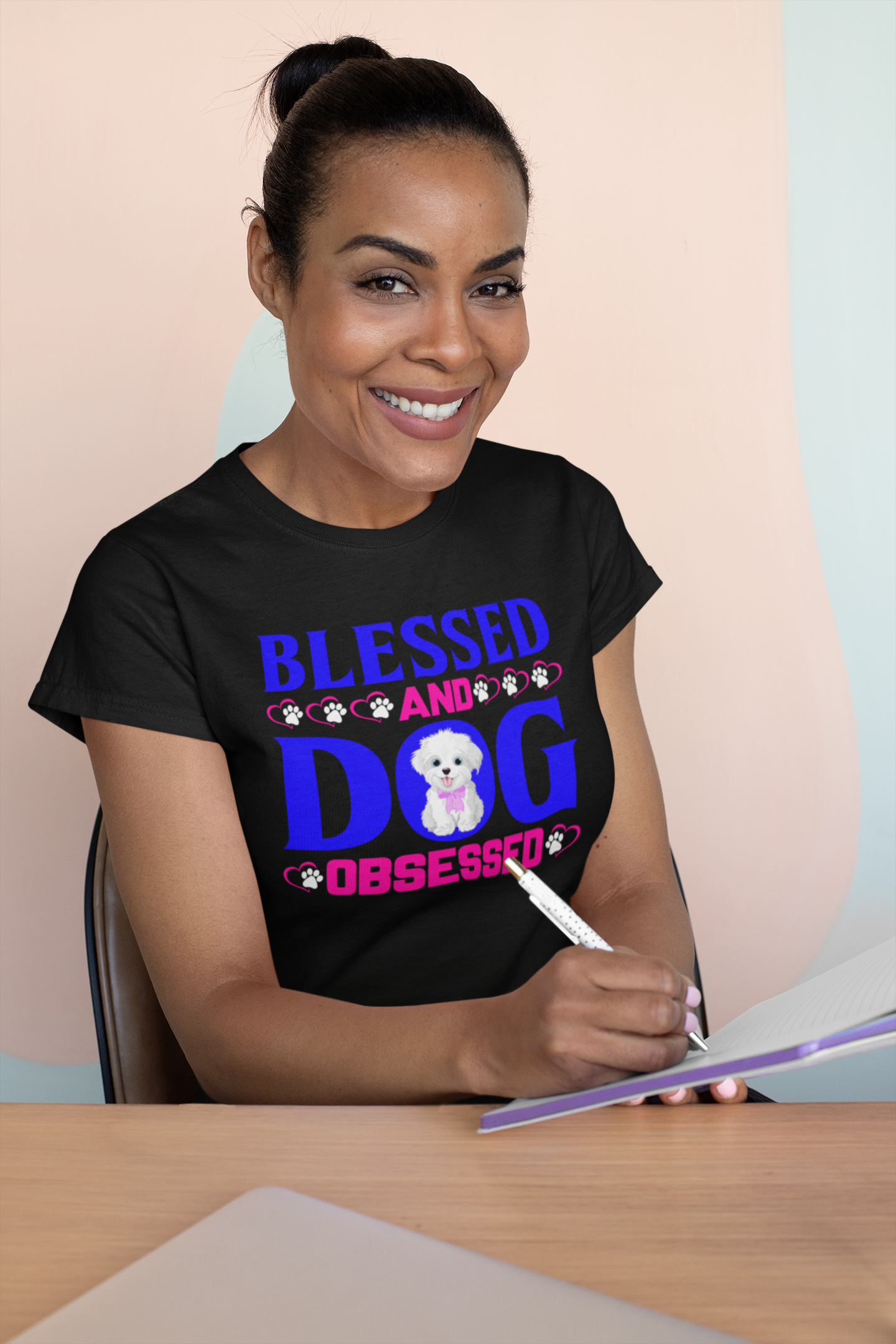 Blessed and Dog Obsessed - Women's Cotton T-Shirt