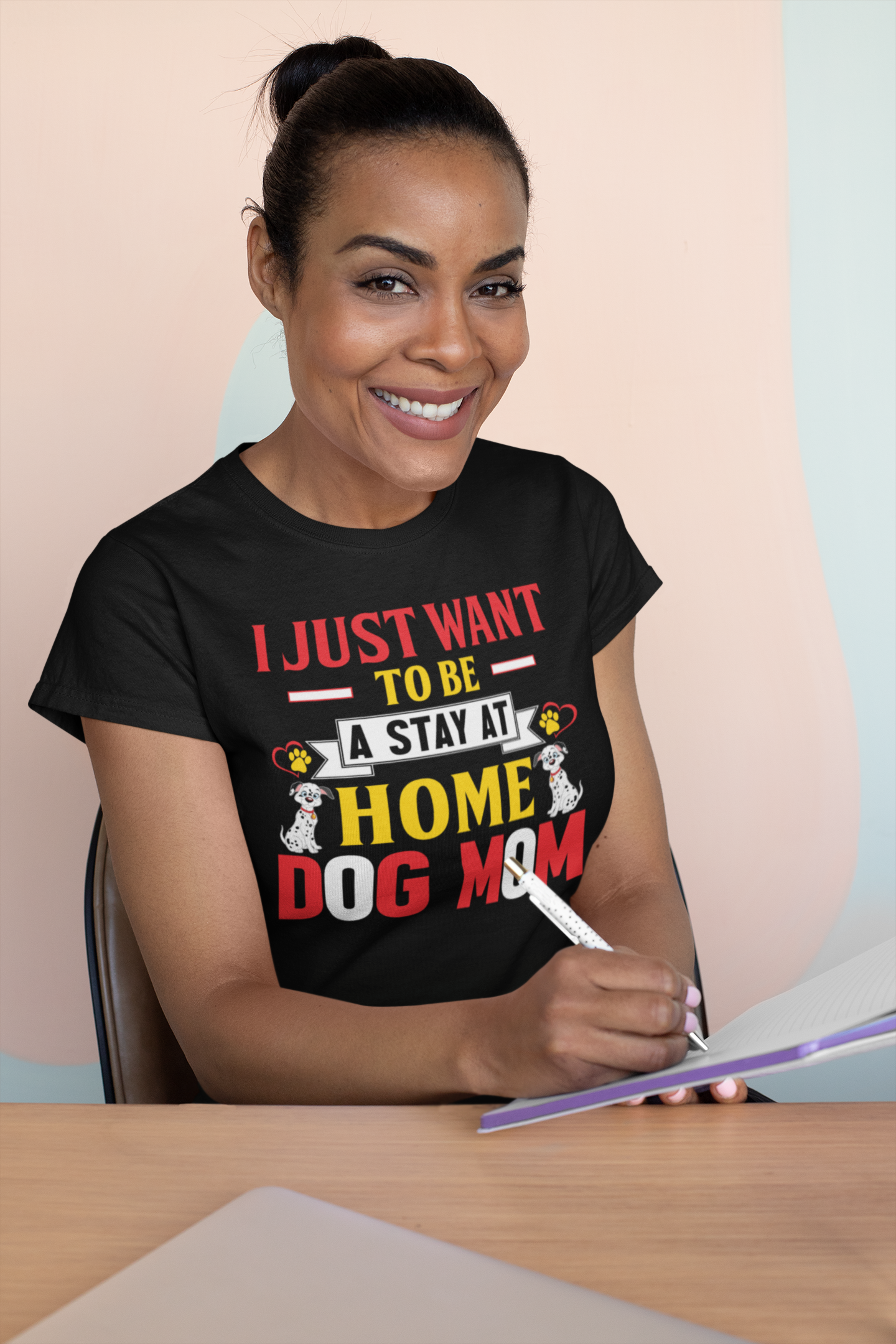 I Just Want to Be a Stay at Home Dog Mom - Women's Cotton T-Shirt
